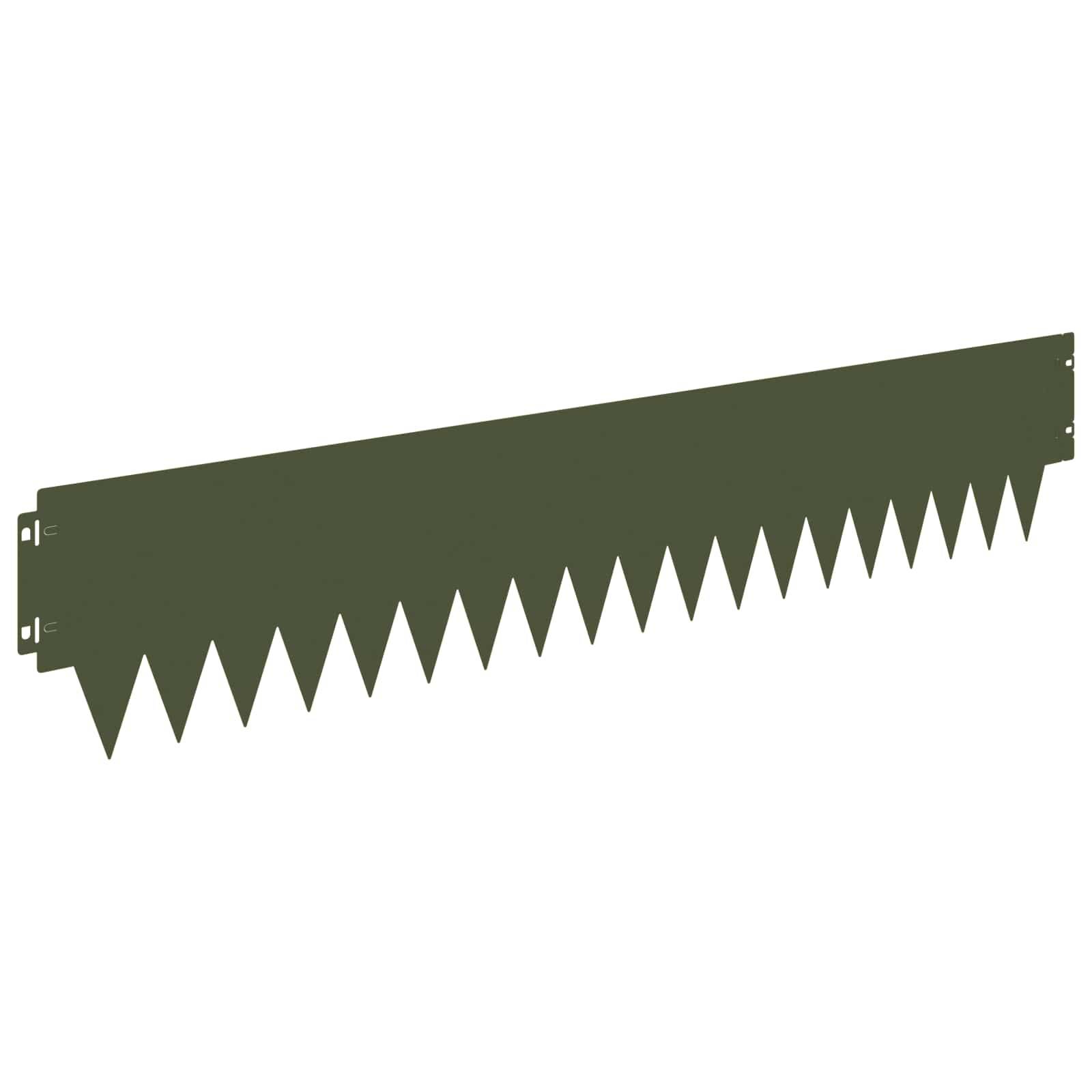 vidaXL Raseneinfassung 10 pcs 103 x 20 cm Metall Olivgrün