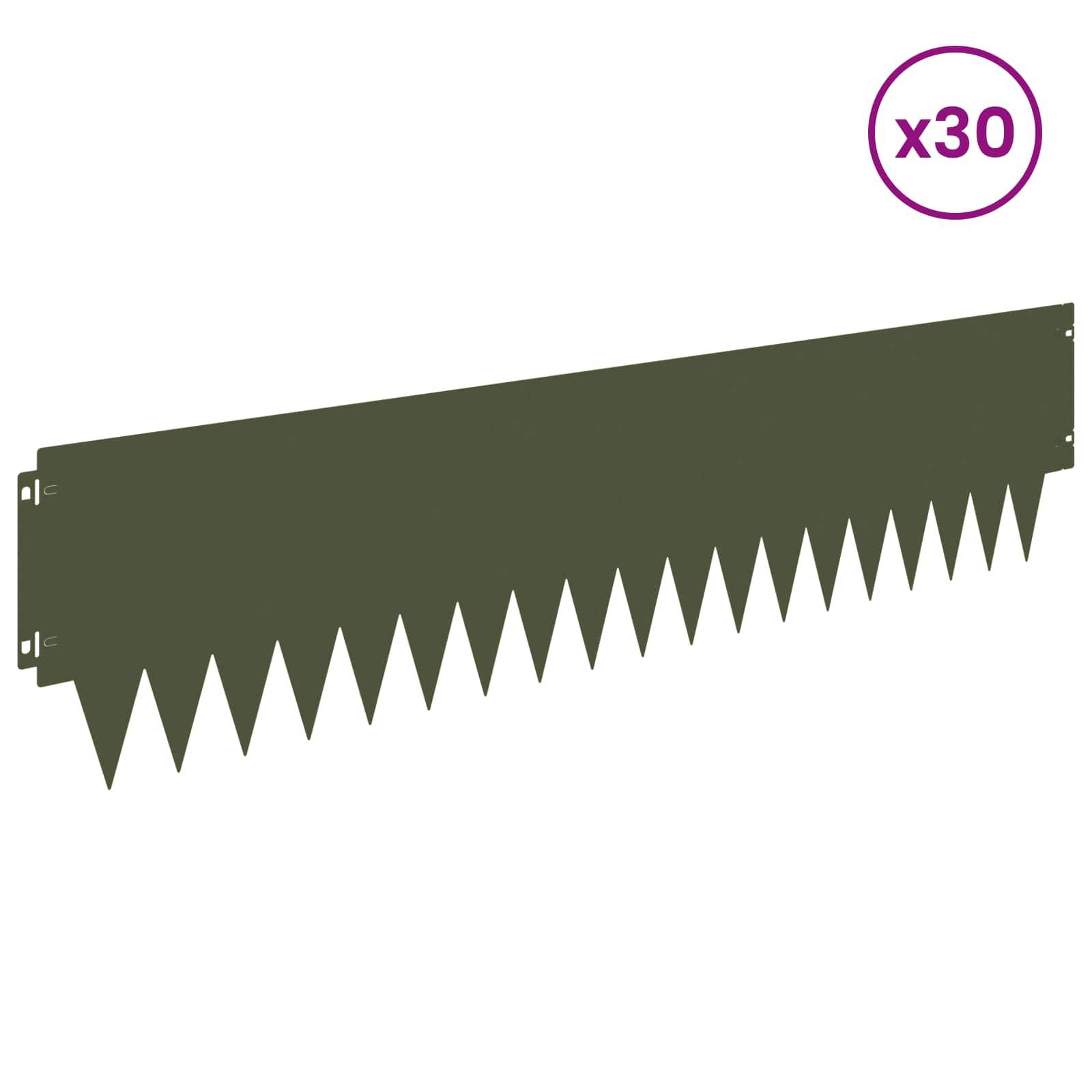 vidaXL Raseneinfassung 30 pcs Metall