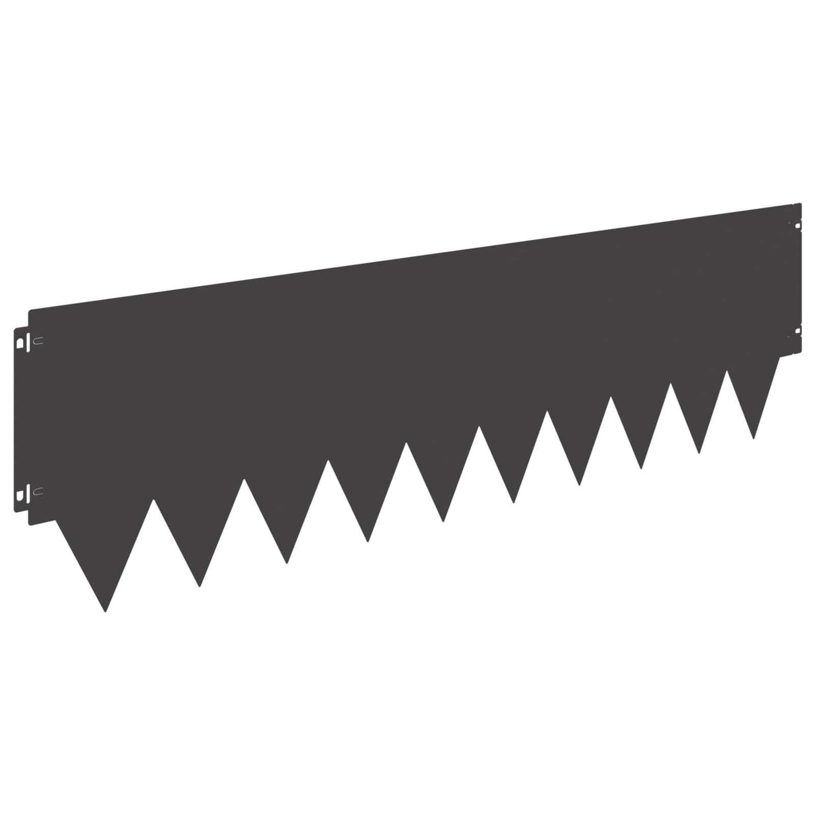 vidaXL Raseneinfassung 10 pcs 103 x 30 cm Metall Schwarz
