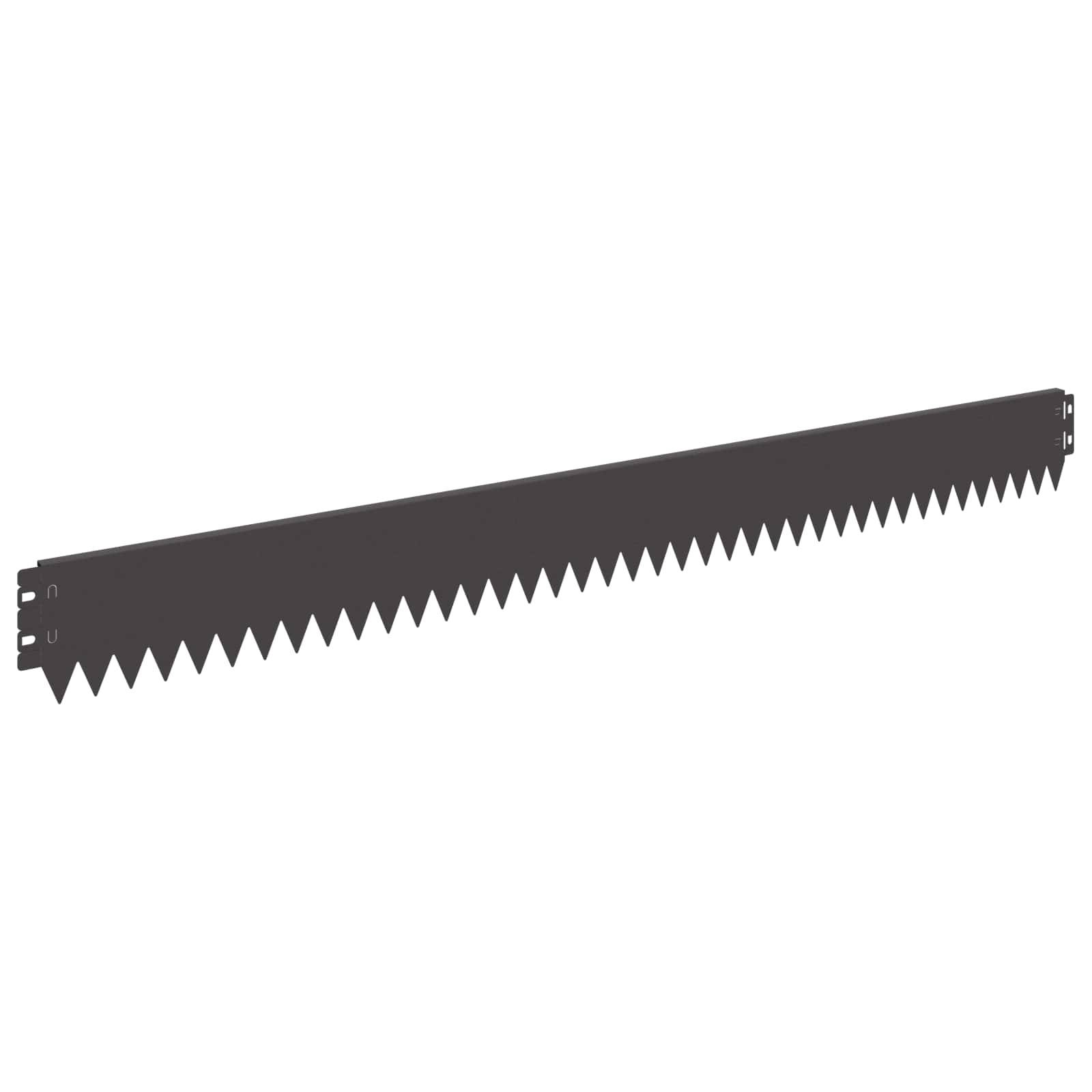 vidaXL Raseneinfassung 10 pcs 103 x 10 cm Stahl Schwarz