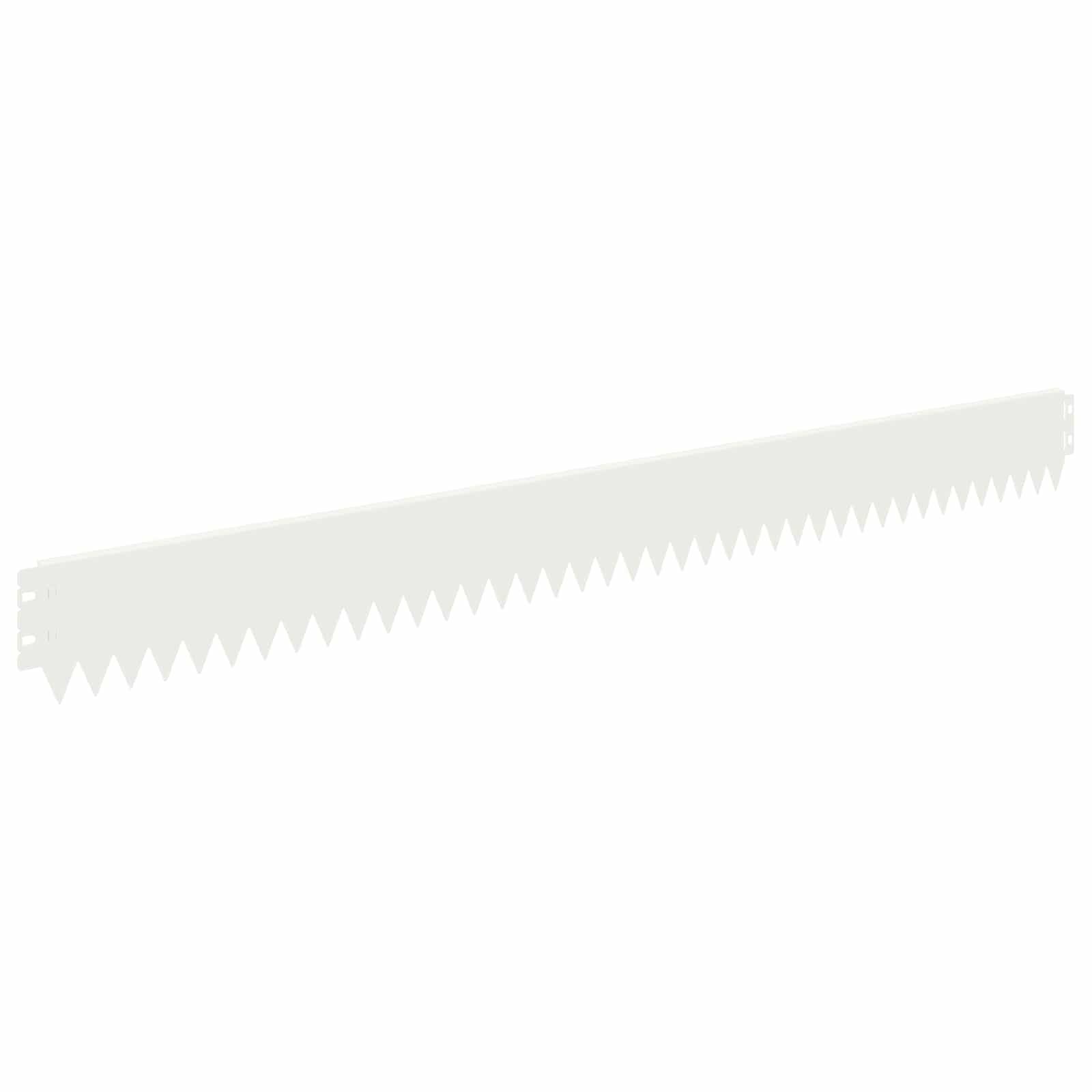 vidaXL Raseneinfassung 50 pcs 103 x 10 cm Stahl Weiß