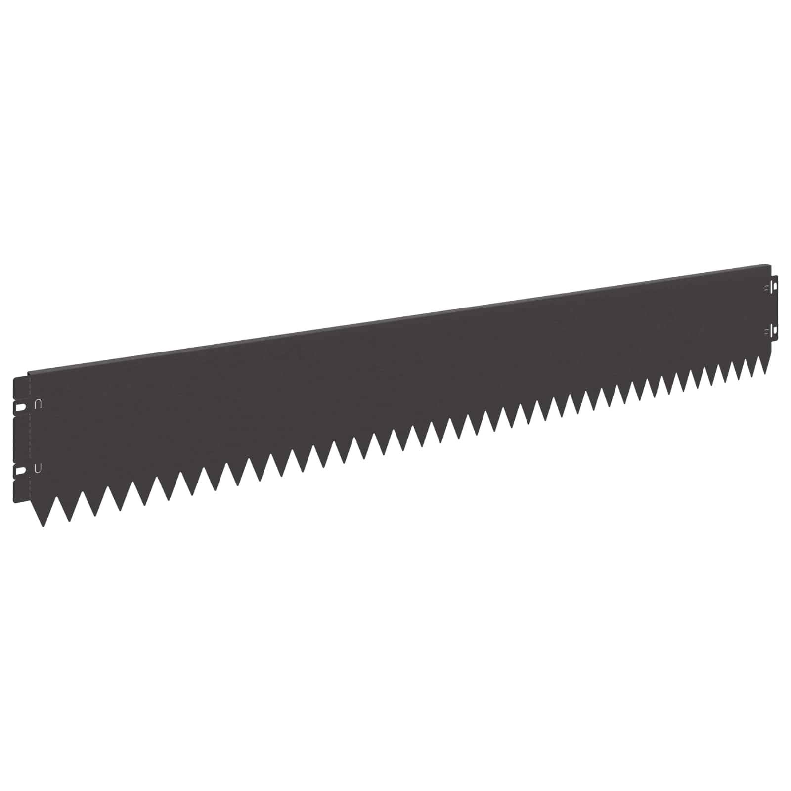 vidaXL Raseneinfassung 10 pcs 103 x 15 cm Stahl Schwarz