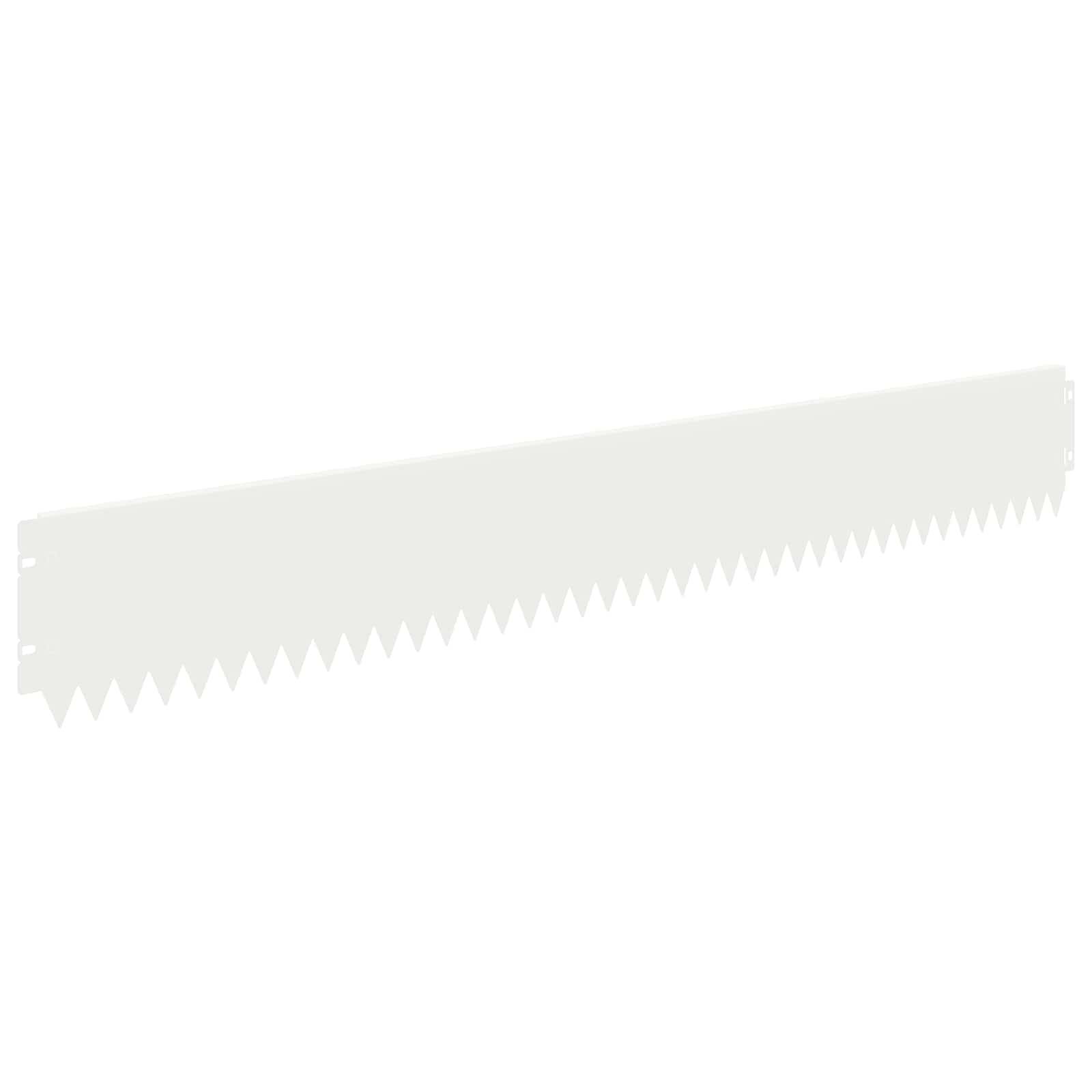 vidaXL Raseneinfassung 30 pcs 103 x 15 cm Stahl Weiß