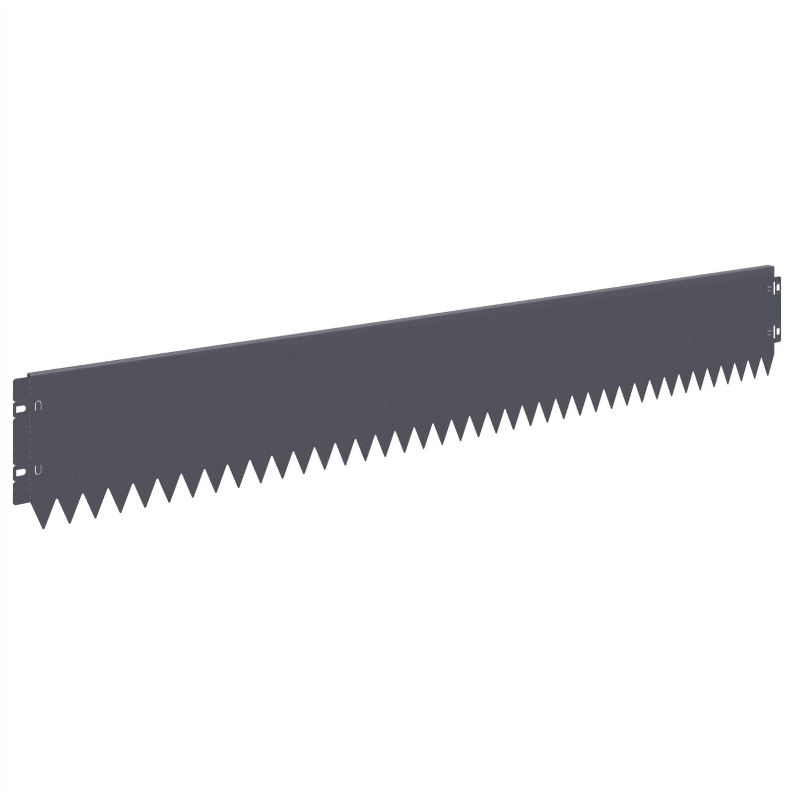 vidaXL Raseneinfassung 10 pcs 103 x 15 cm Stahl Anthrazit