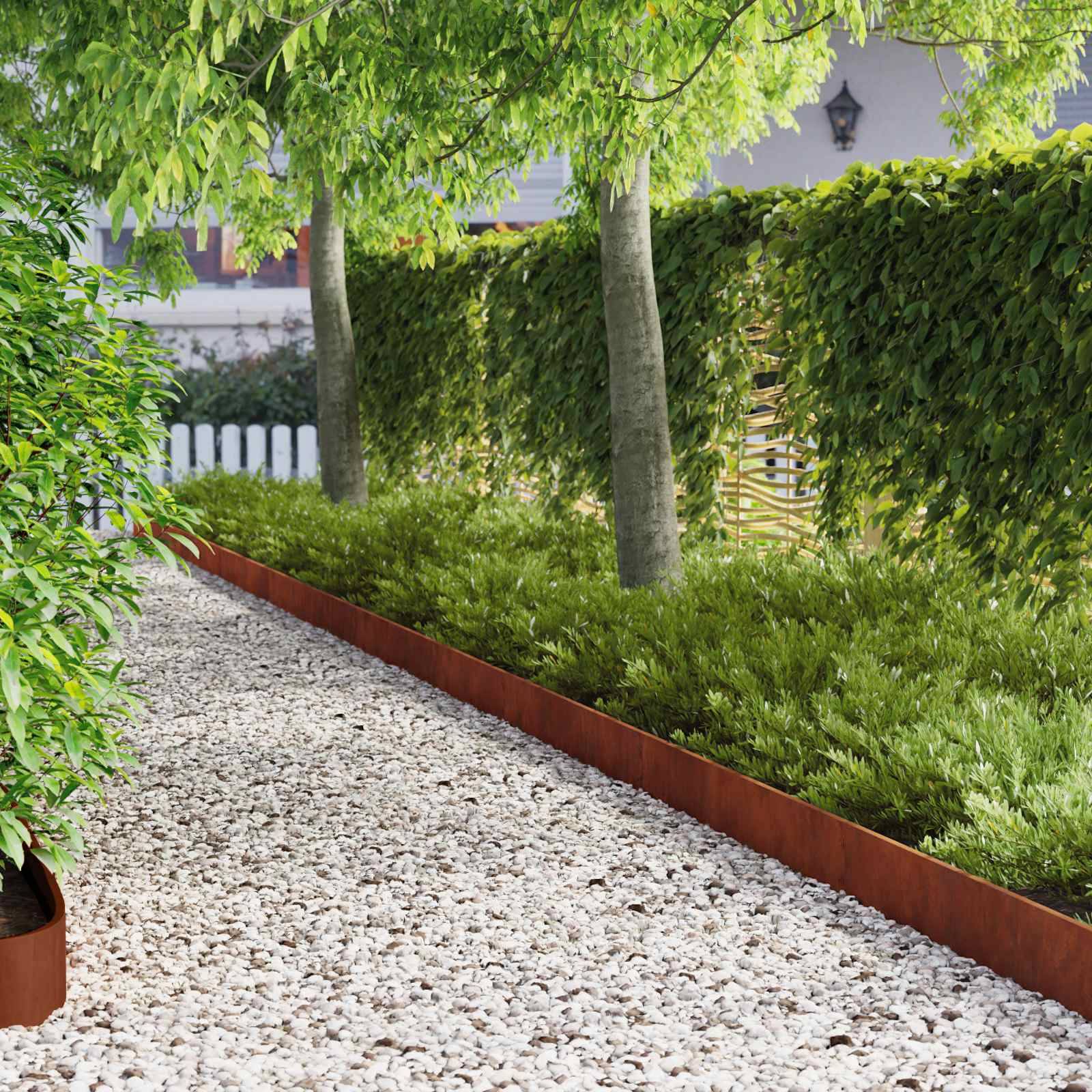 vidaXL Raseneinfassung 10 pcs 103 x 15 cm Stahl Rostig