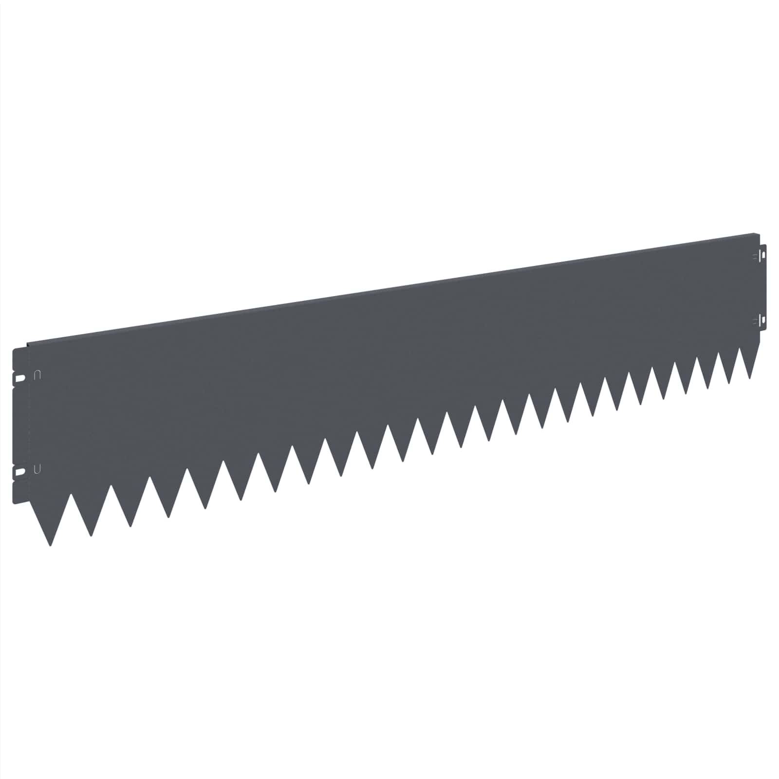 vidaXL Raseneinfassung 10 pcs 103 x 20 cm Stahl Anthrazit
