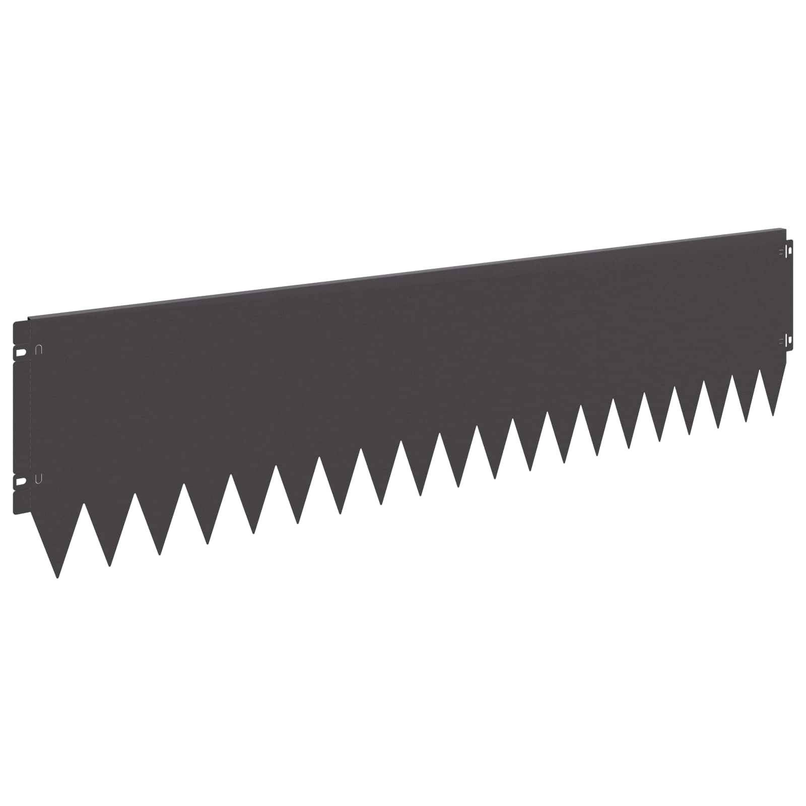 vidaXL Raseneinfassung 10 pcs 103 x 25 cm Stahl Schwarz