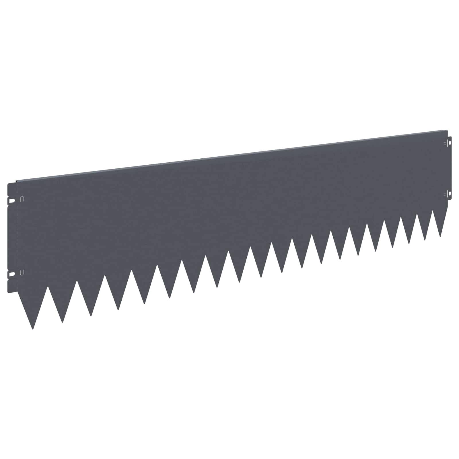 vidaXL Raseneinfassung 10 pcs 103 x 25 cm Stahl Anthrazit