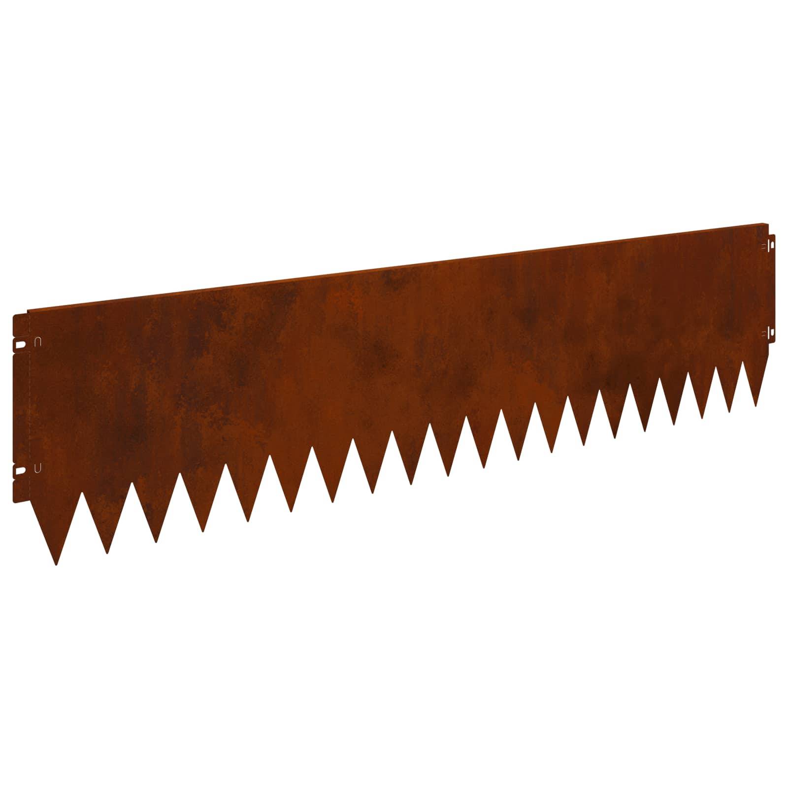vidaXL Raseneinfassung 10 pcs 103 x 25 cm Stahl Rostig