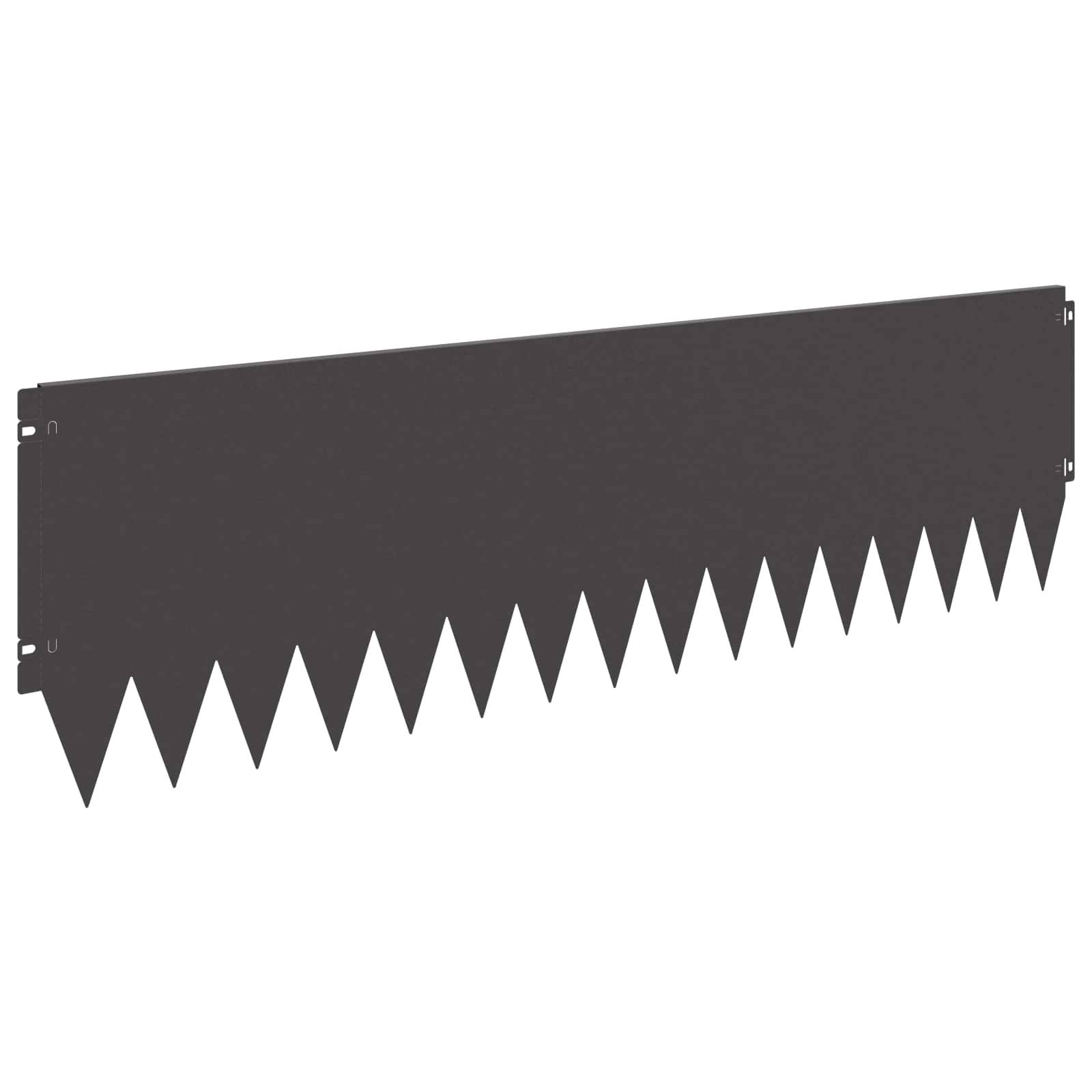 vidaXL Raseneinfassung 10 pcs 103 x 30 cm Stahl Schwarz