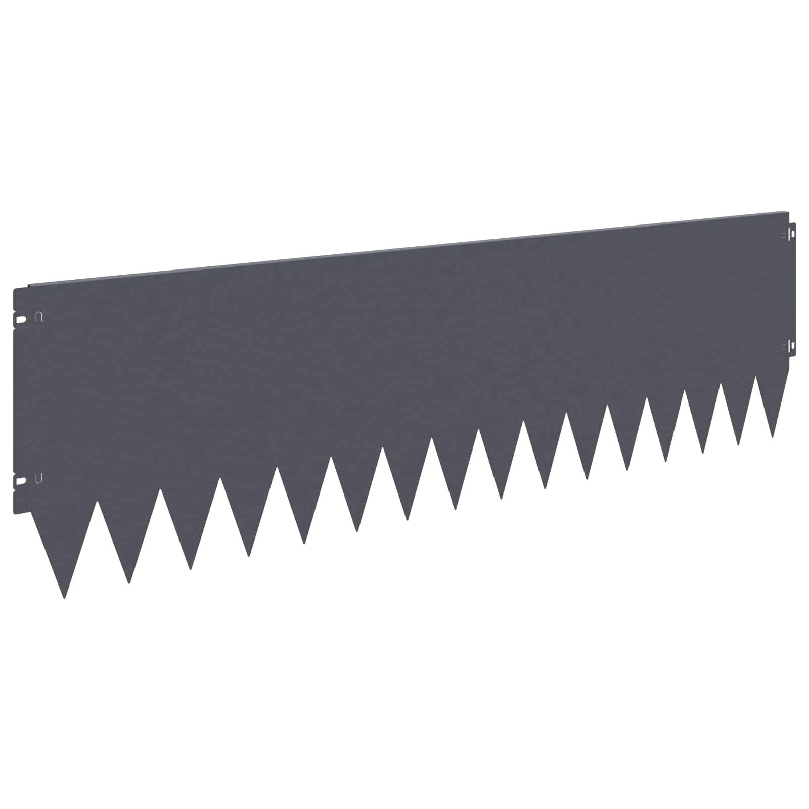 vidaXL Raseneinfassung 10 pcs 103 x 30 cm Stahl Anthrazit