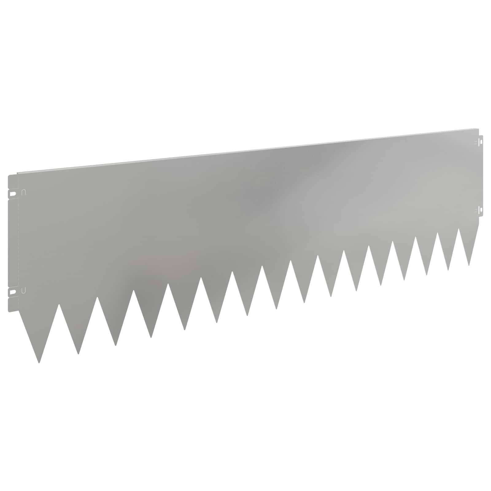 vidaXL Raseneinfassung 10 pcs 103 x 30 cm Stahl Silber