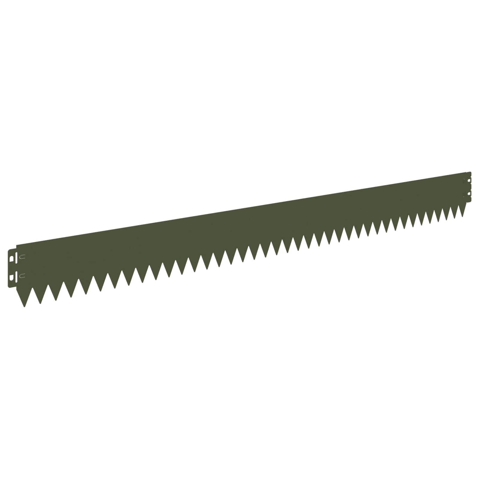 vidaXL Raseneinfassung 10 pcs 103 x 10 cm Stahl Olivgrün