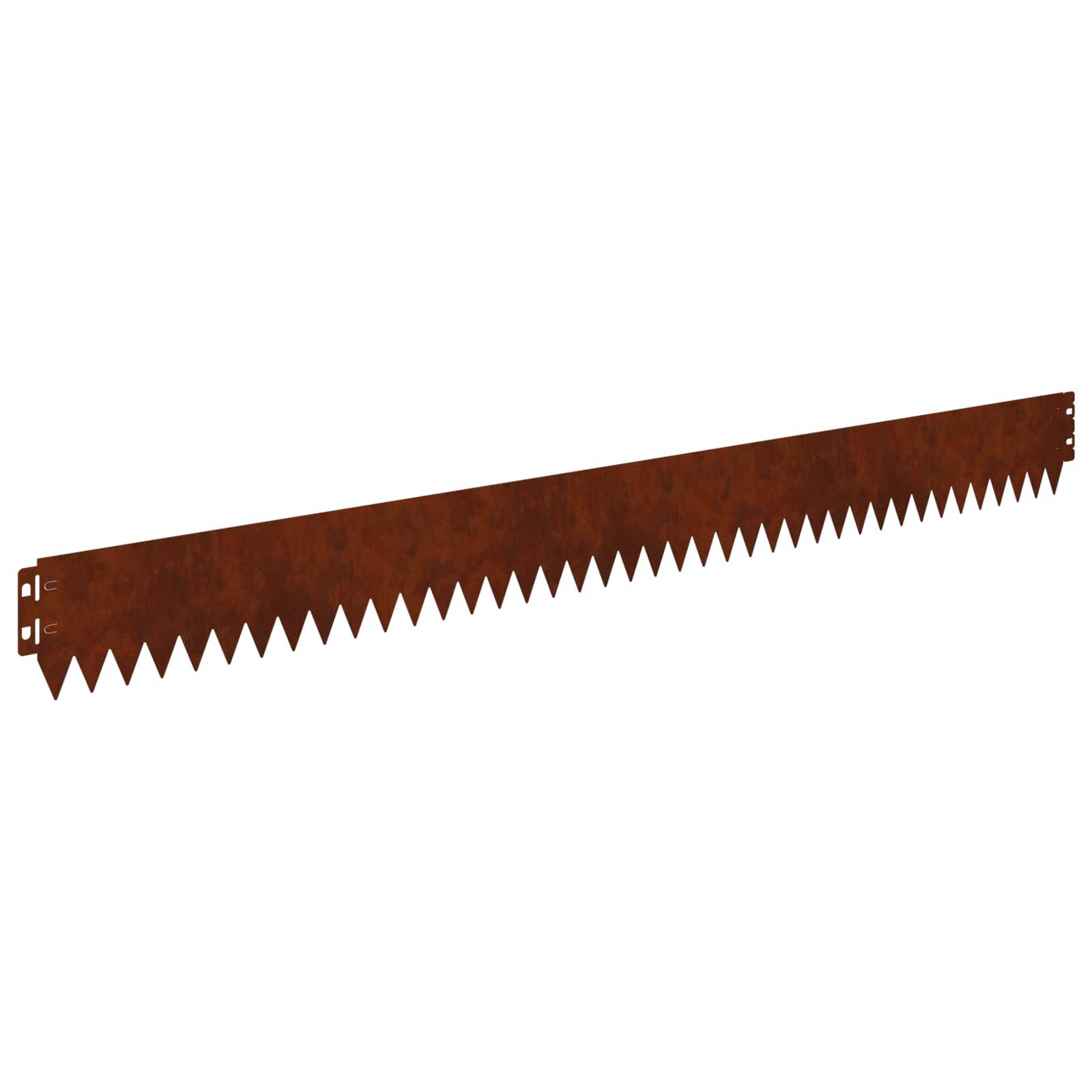 vidaXL Raseneinfassung 20 pcs 103 x 10 cm Stahl Rostig