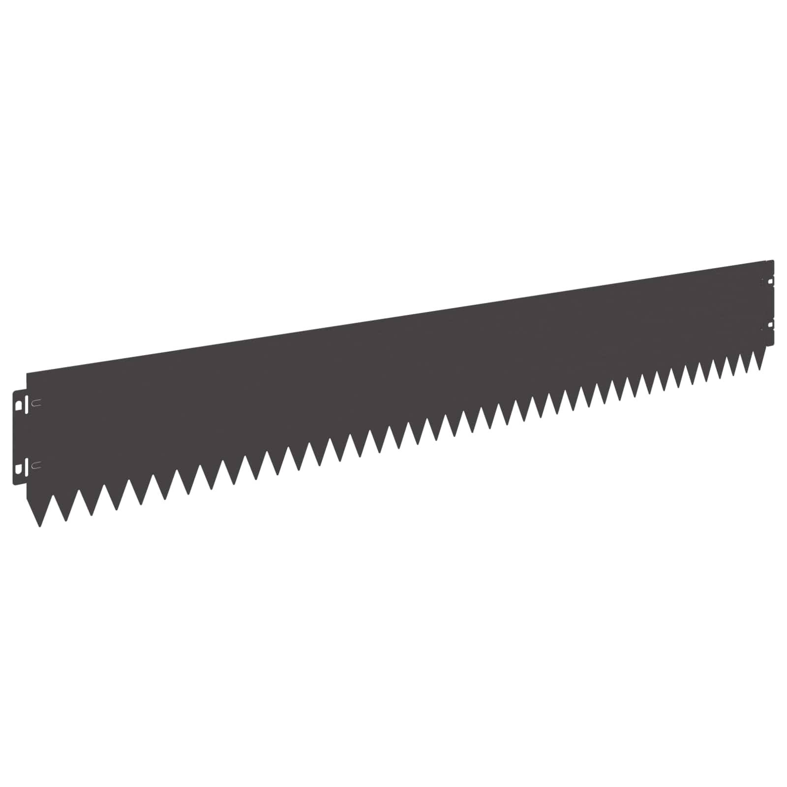 vidaXL Raseneinfassung 10 pcs 103 x 15 cm Stahl Schwarz
