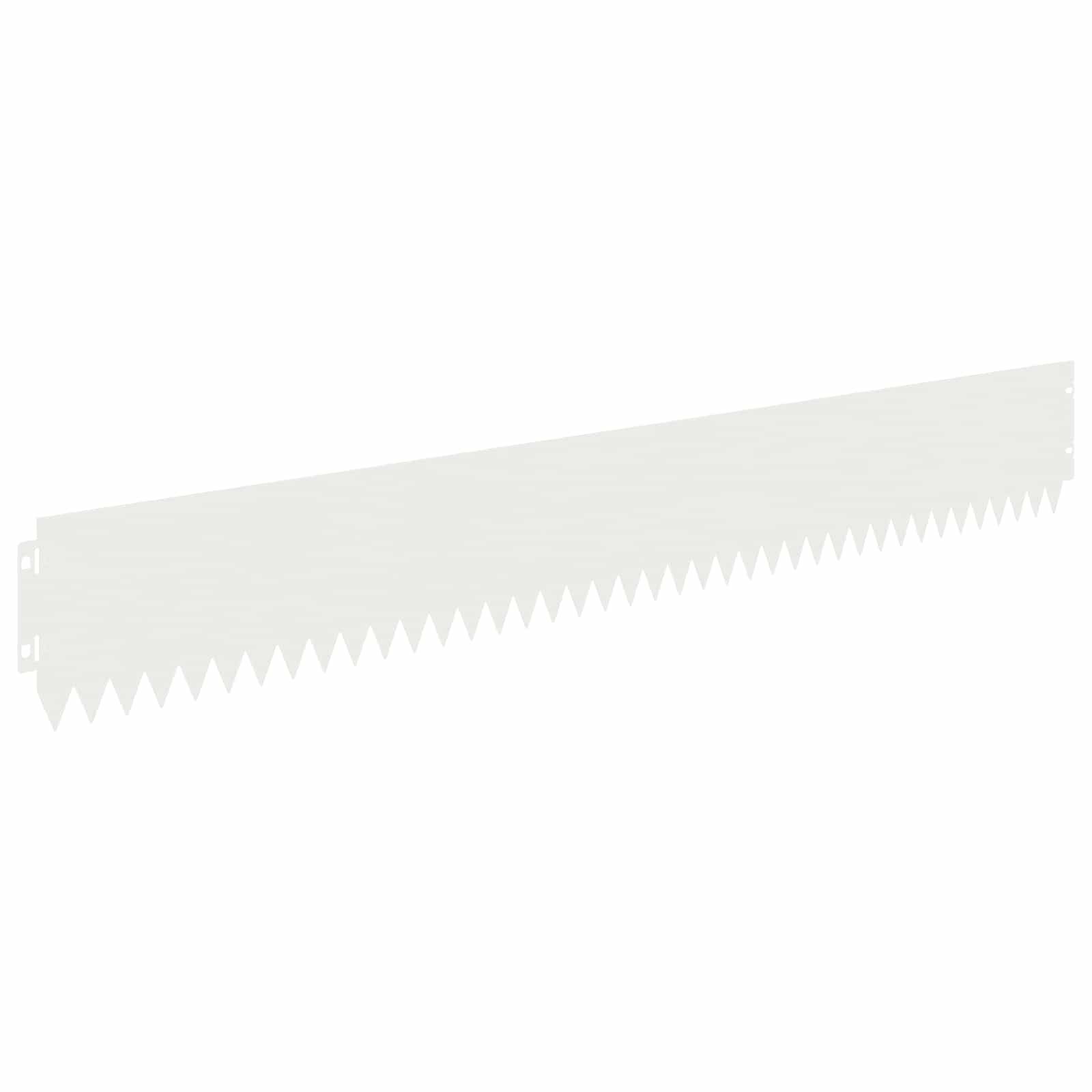vidaXL Raseneinfassung 10 pcs 103 x 15 cm Stahl Weiß