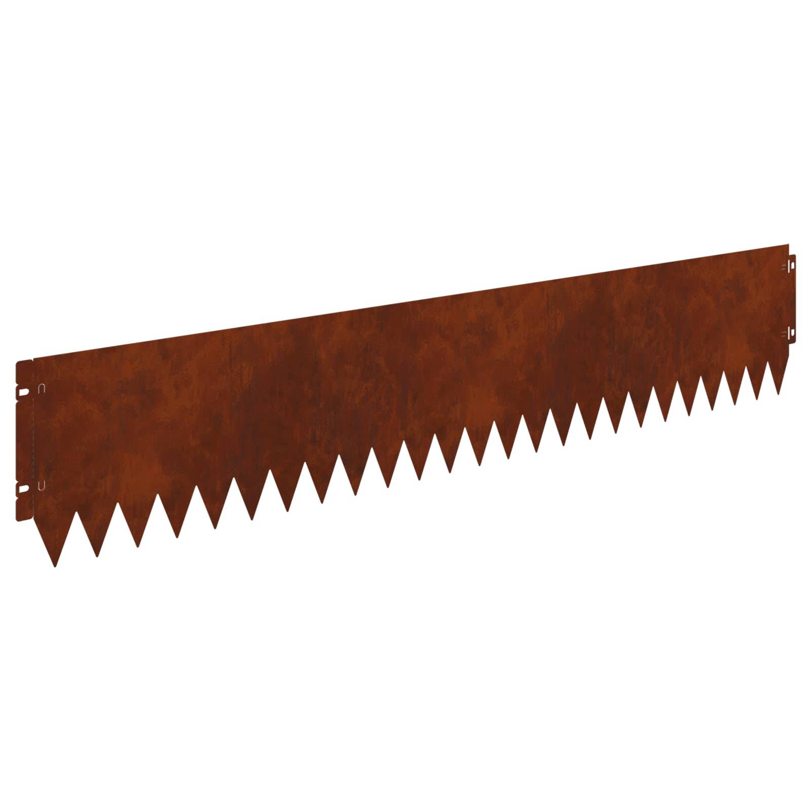 vidaXL Raseneinfassung 20 pcs 103 x 20 cm Stahl Rostig