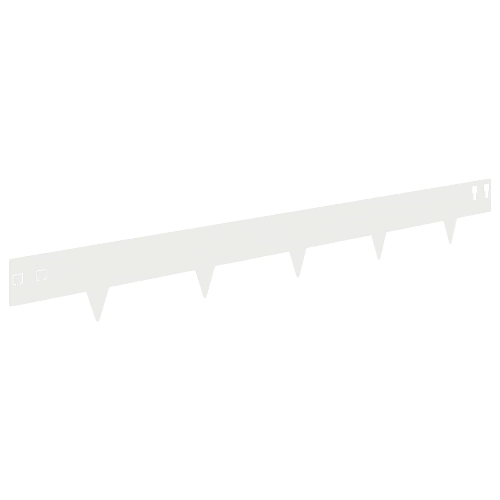 vidaXL Raseneinfassung 10 pcs 100 x 12 cm Stahl Weiß