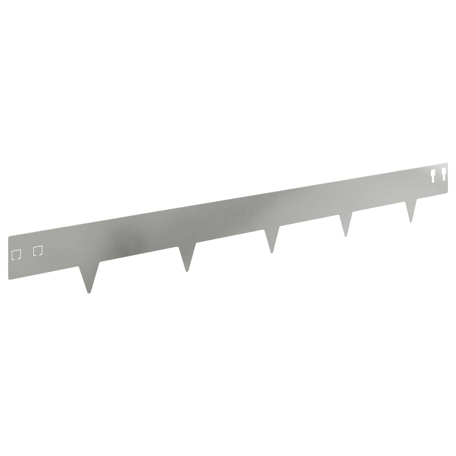 vidaXL Raseneinfassung 10 pcs 100 x 12 cm Stahl Silber