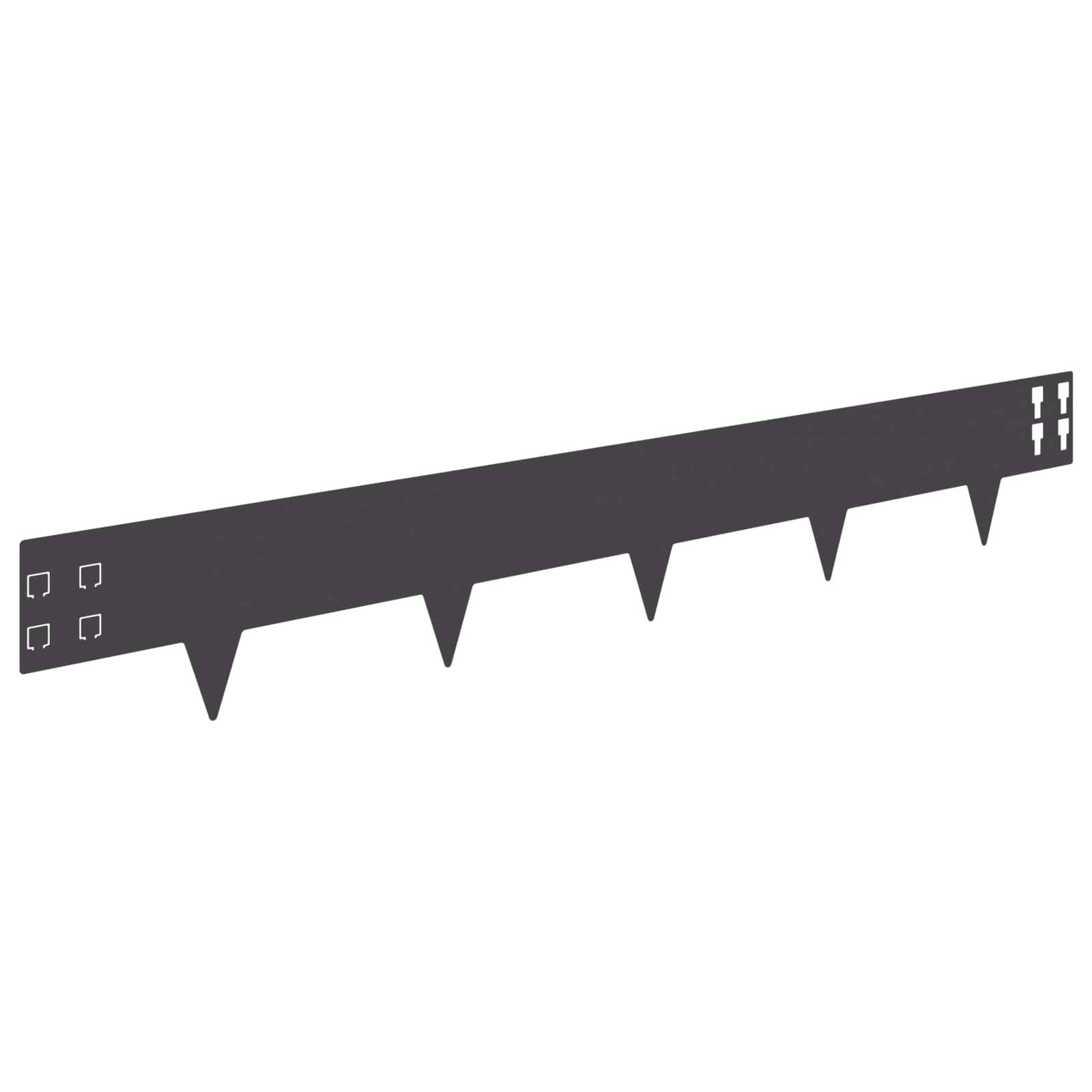 vidaXL Raseneinfassung 30 pcs 100 x 15 cm Stahl Schwarz