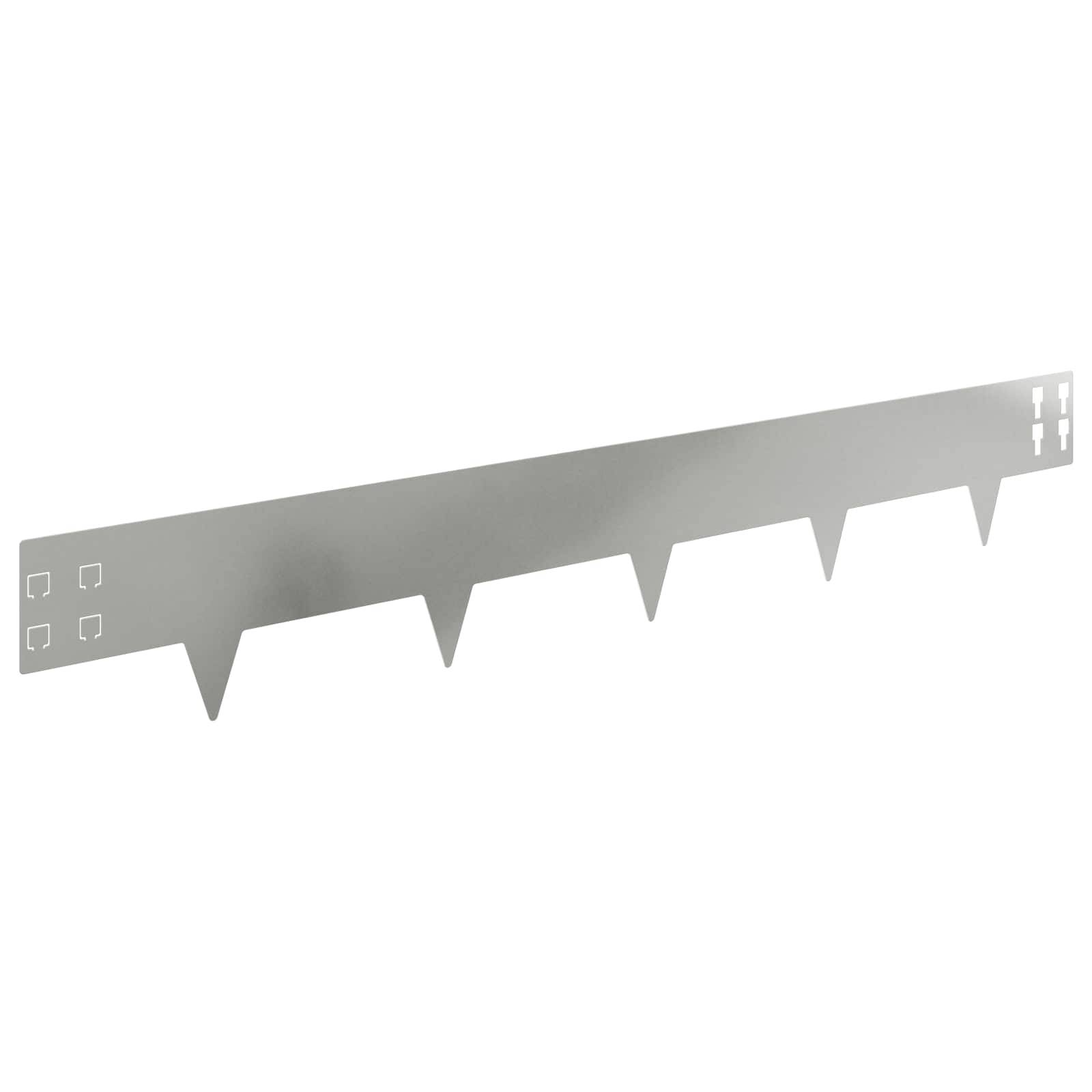 vidaXL Raseneinfassung 30 pcs 100 x 15 cm Stahl Silber