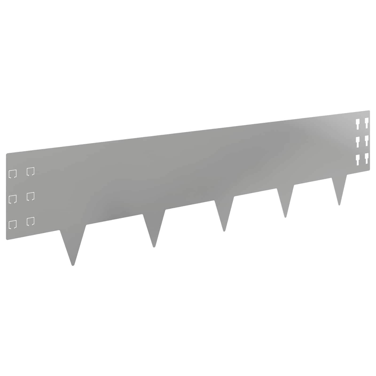vidaXL Raseneinfassung 30 pcs 100 x 25 cm Stahl Silber