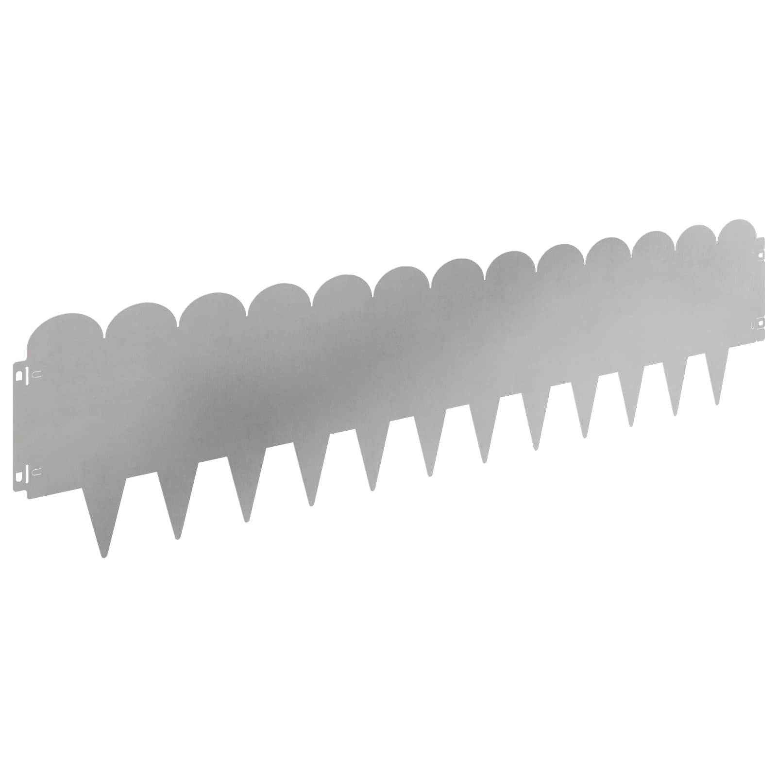 vidaXL Raseneinfassung 20 pcs 103 x 25 cm Stahl Silber
