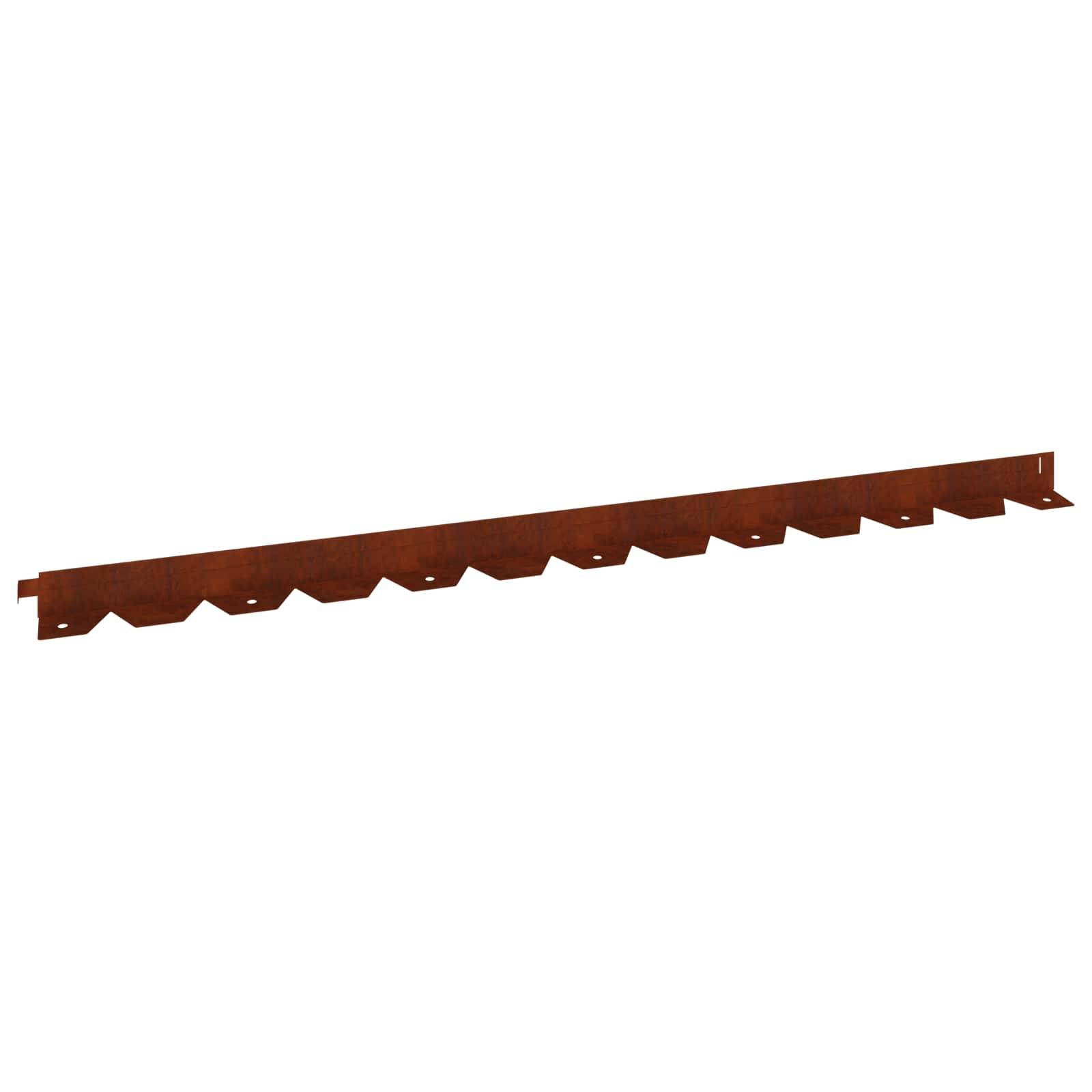 vidaXL Raseneinfassung 10 pcs 102 x 4 x 4 cm Stahl Rostig