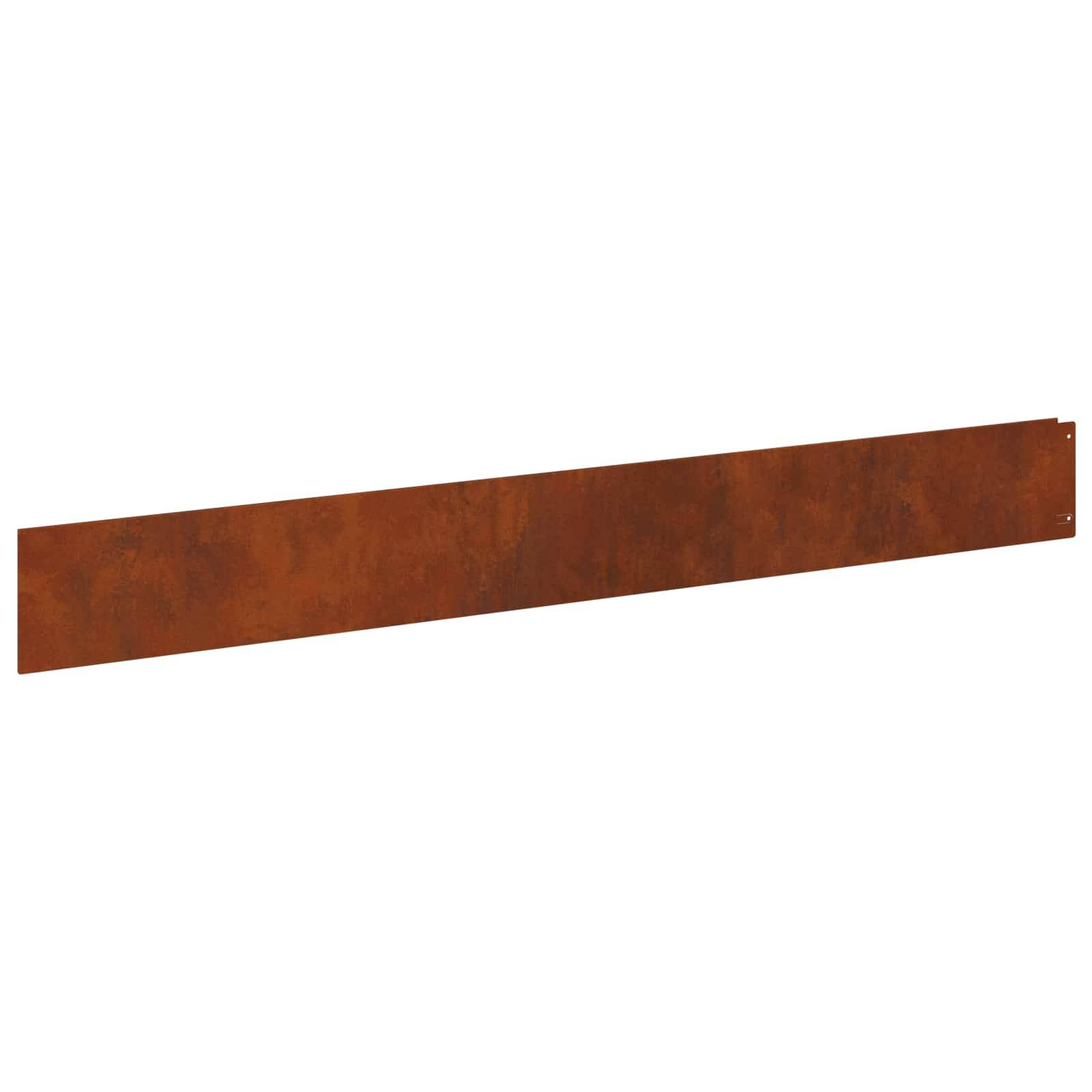 vidaXL Raseneinfassung 20 pcs 100 x 12 cm Stahl Rostig