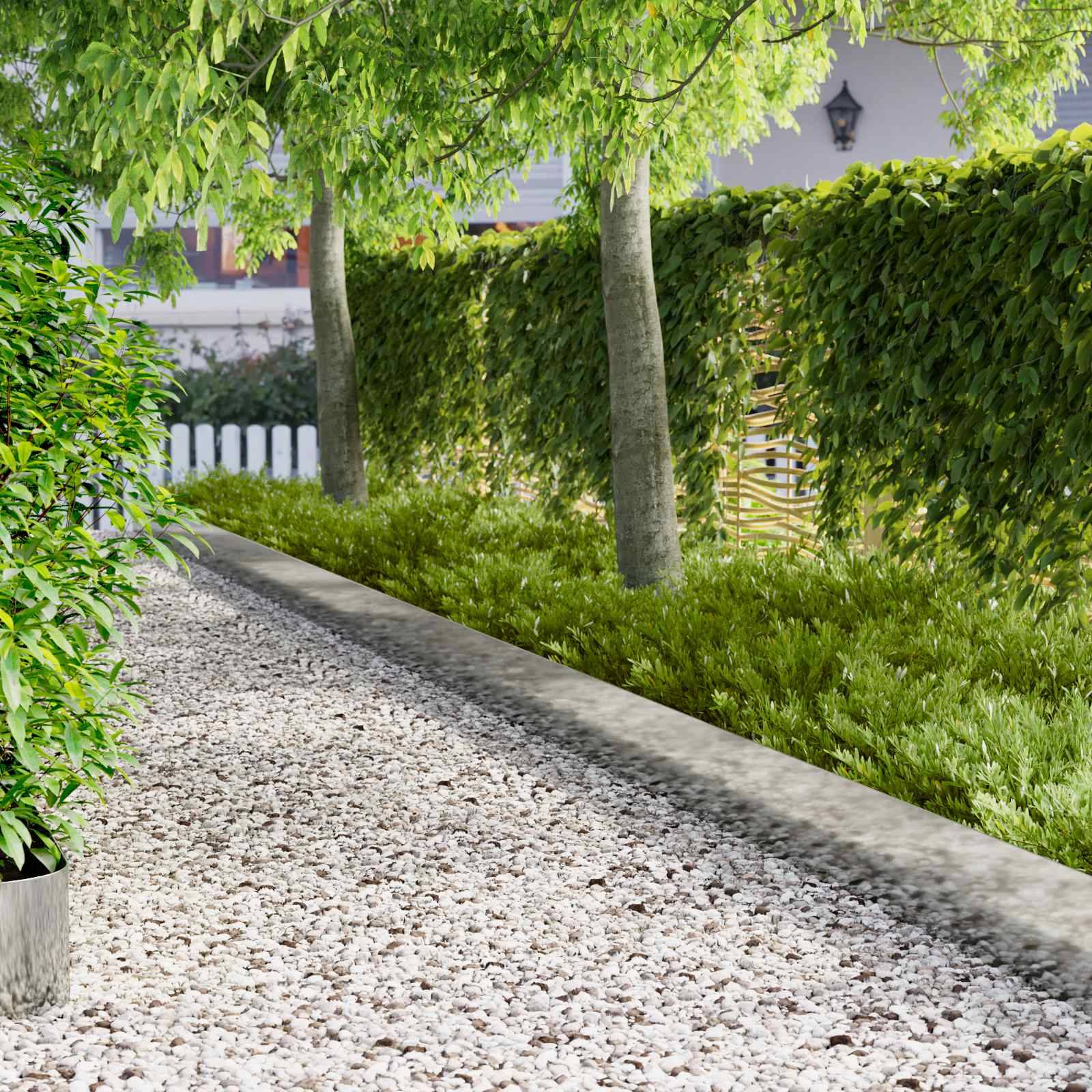 vidaXL Raseneinfassung 30 pcs 100 x 18 cm Stahl Silber