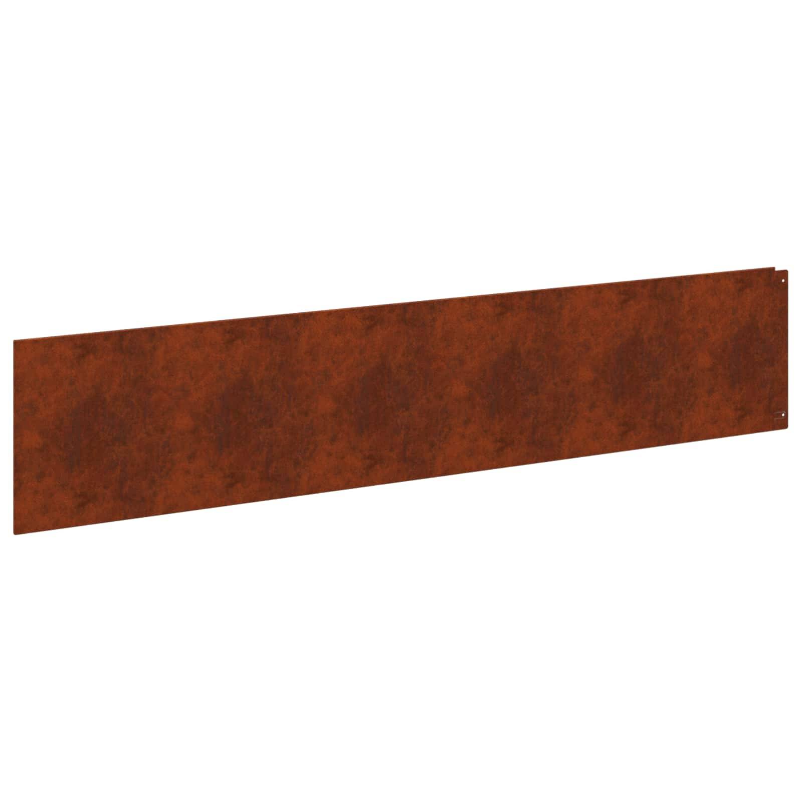 vidaXL Raseneinfassung 10 pcs 100 x 22 cm Stahl Rostig