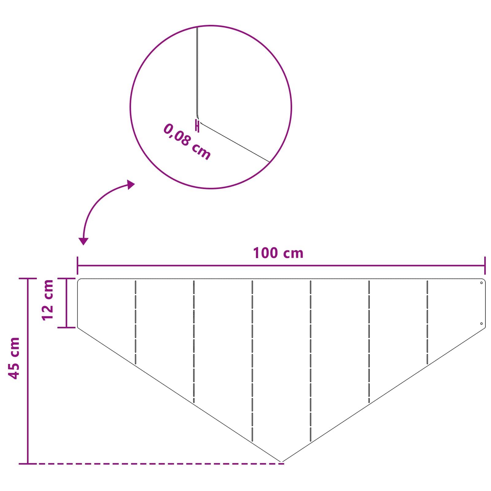 vidaXL Raseneinfassung 4 pcs 100 x 45 cm Stahl Silber