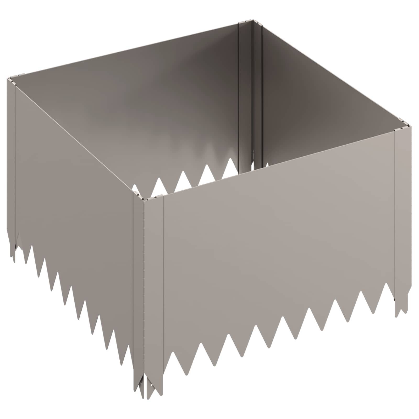 vidaXL Raseneinfassung 60 x 60 x 35 cm Stahl Rostig