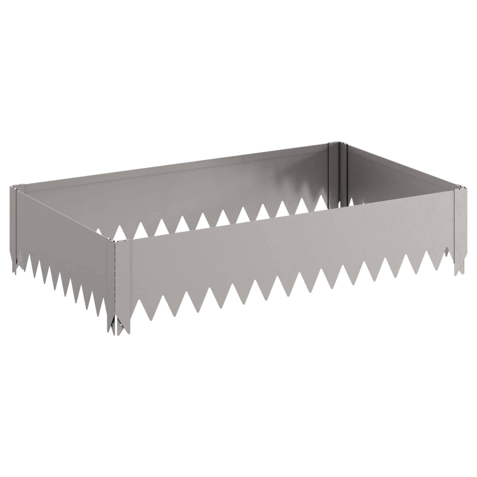vidaXL Raseneinfassung 4 pcs 100 x 60 x 20 cm Stahl Rostig