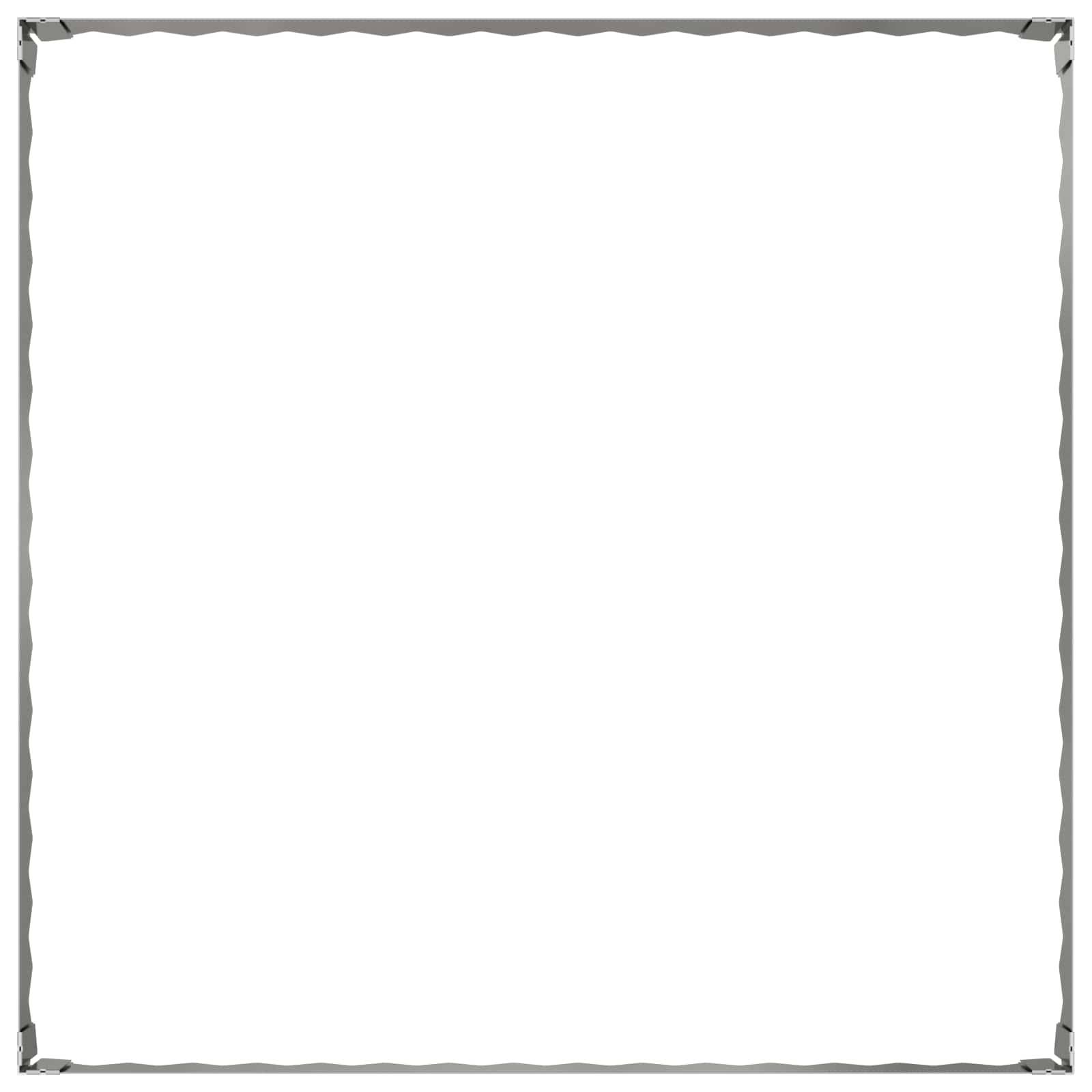 vidaXL Raseneinfassung 100 x 100 x 20 cm Stahl Silber