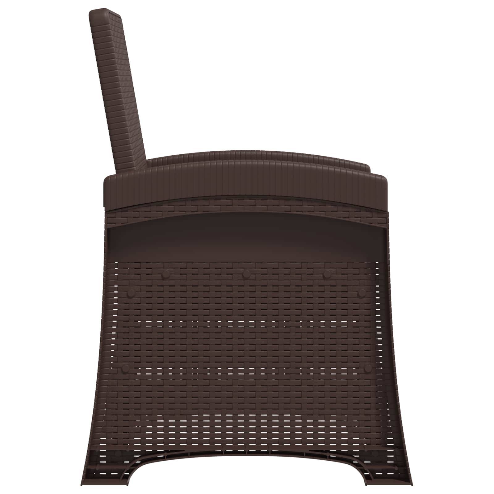 vidaXL Liegesessel Garten Rattan-Optik Braun PP
