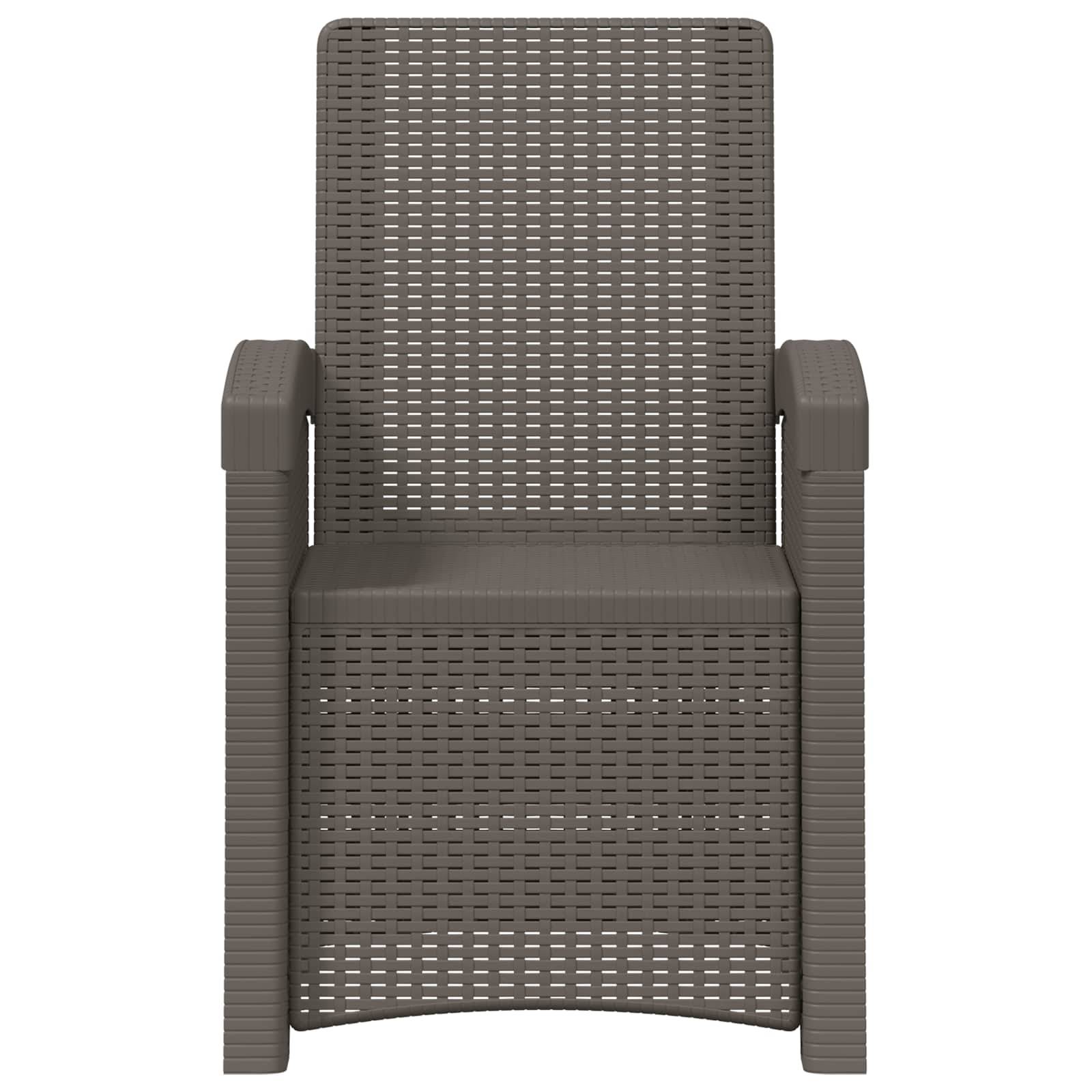 vidaXL Liegesessel Garten Rattan-Optik Hellgrau PP