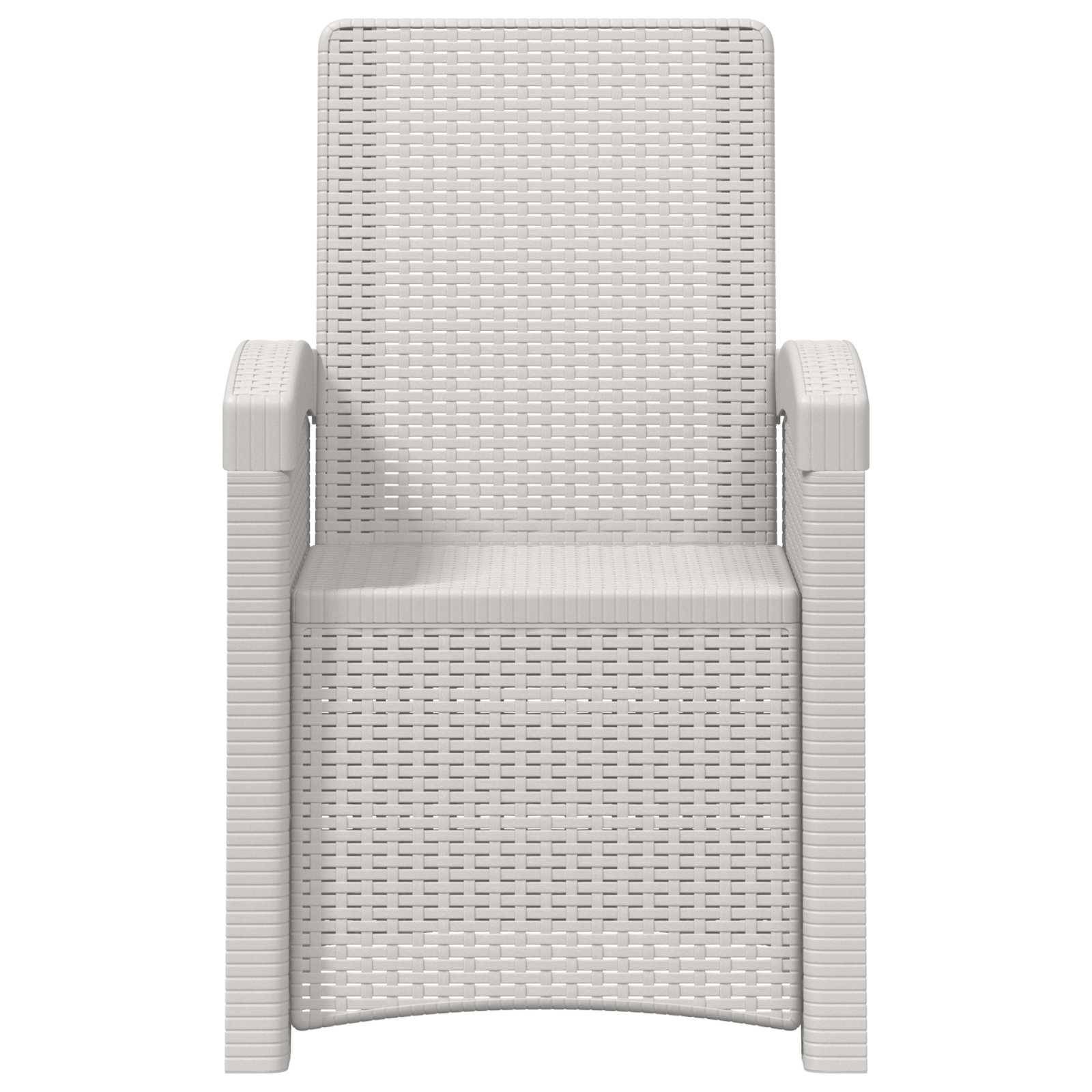 vidaXL Liegesessel Garten Rattan-Optik 2 pcs Weiß PP