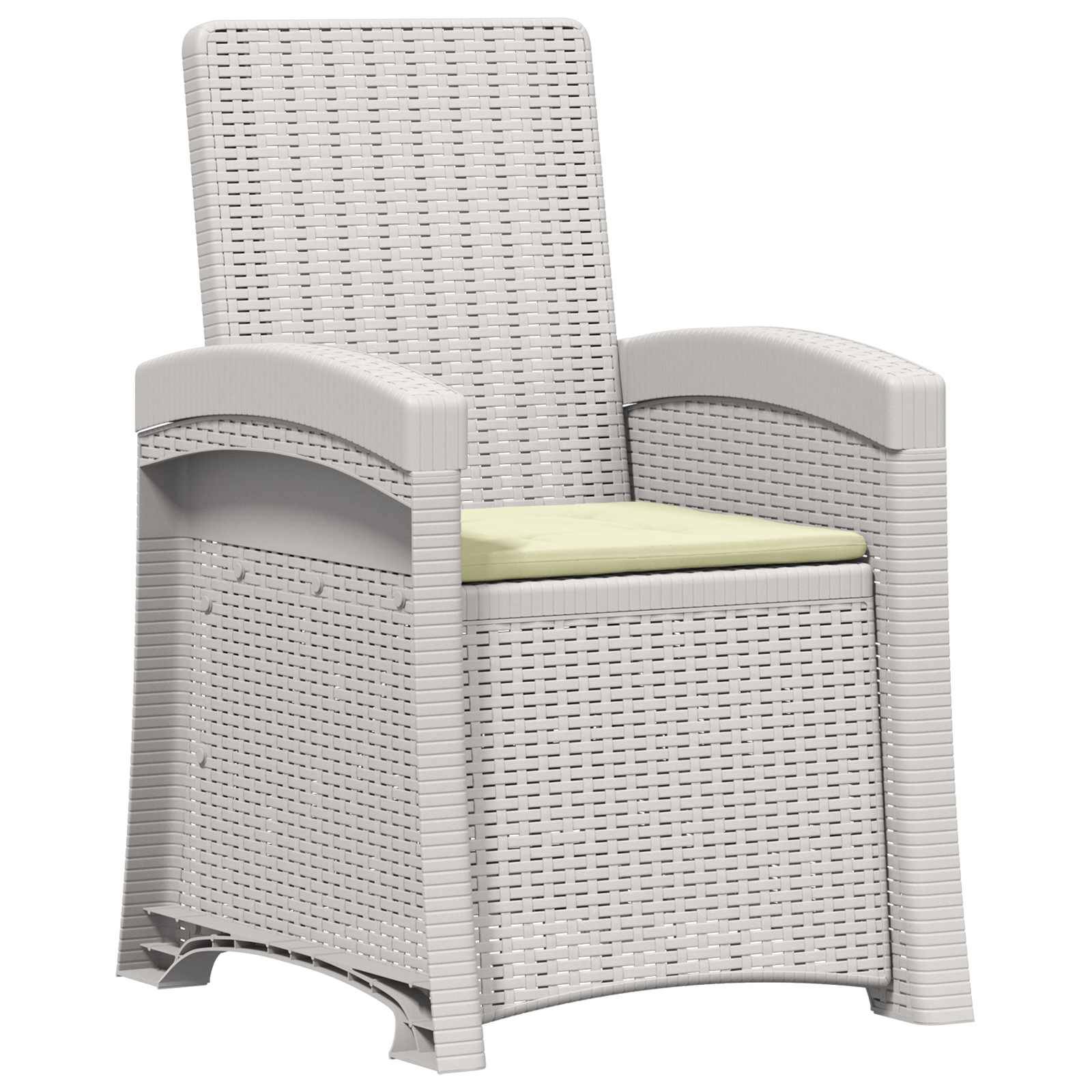 vidaXL Garten Essgruppe 14 stk. Weiß und Creme PP