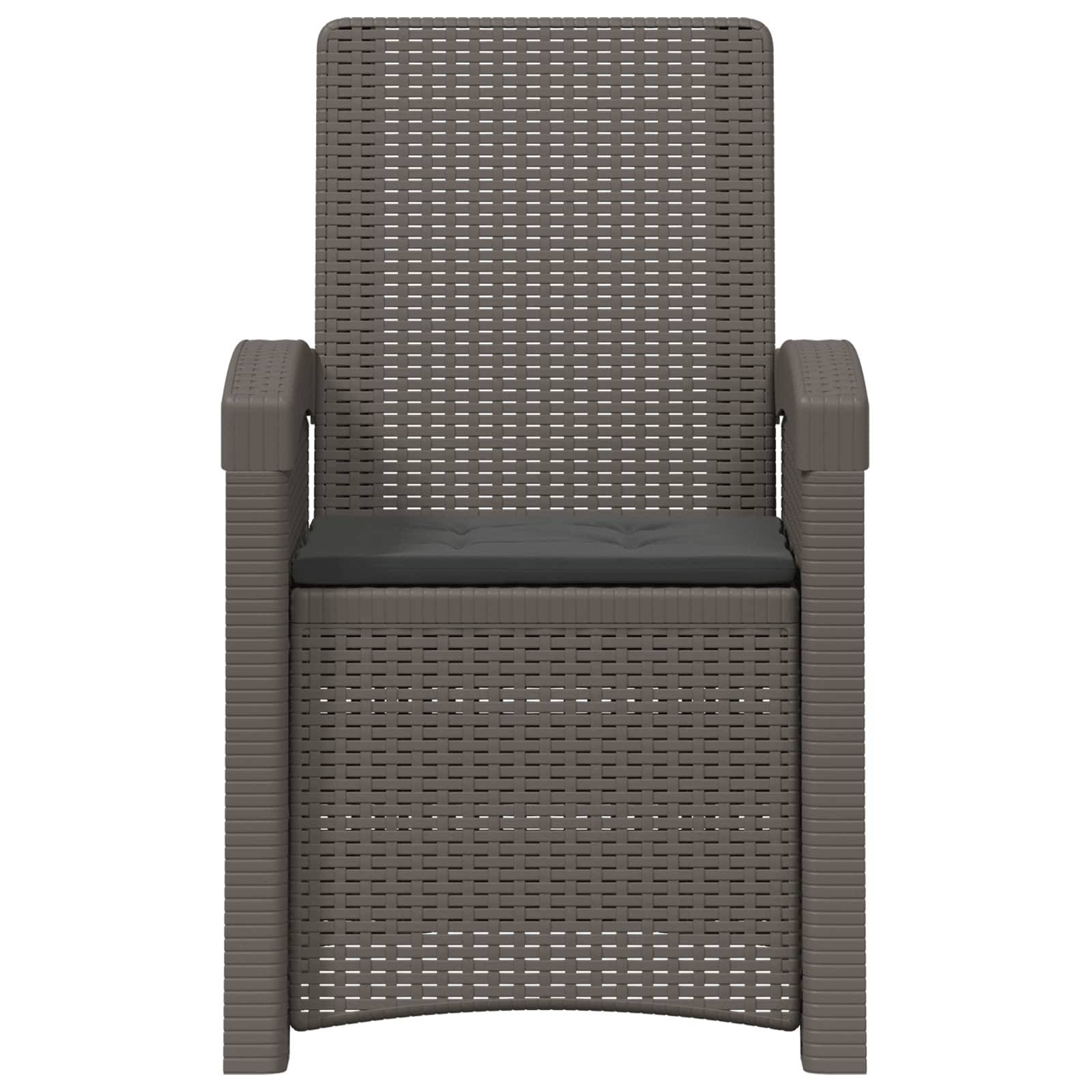 vidaXL Liegesessel Garten Rattan-Optik Hellgrau und Anthrazit PP