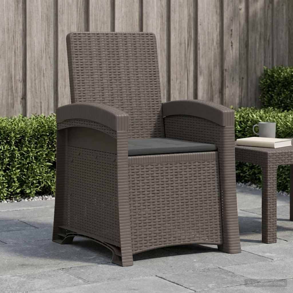 vidaXL Liegesessel Garten Rattan-Optik Hellgrau und Anthrazit PP