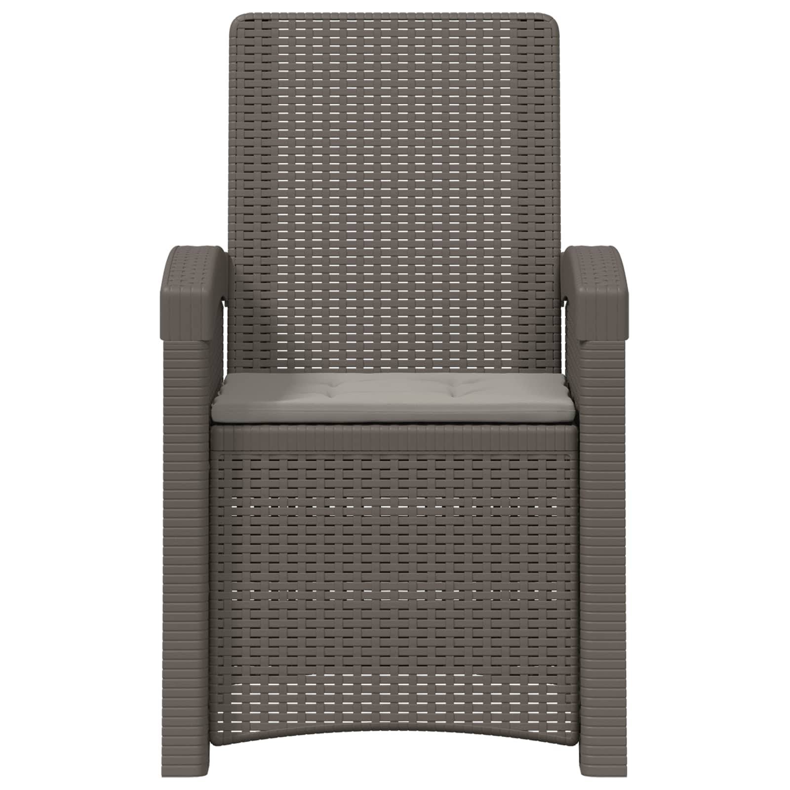 vidaXL Liegesessel Garten Rattan-Optik Hellgrau PP