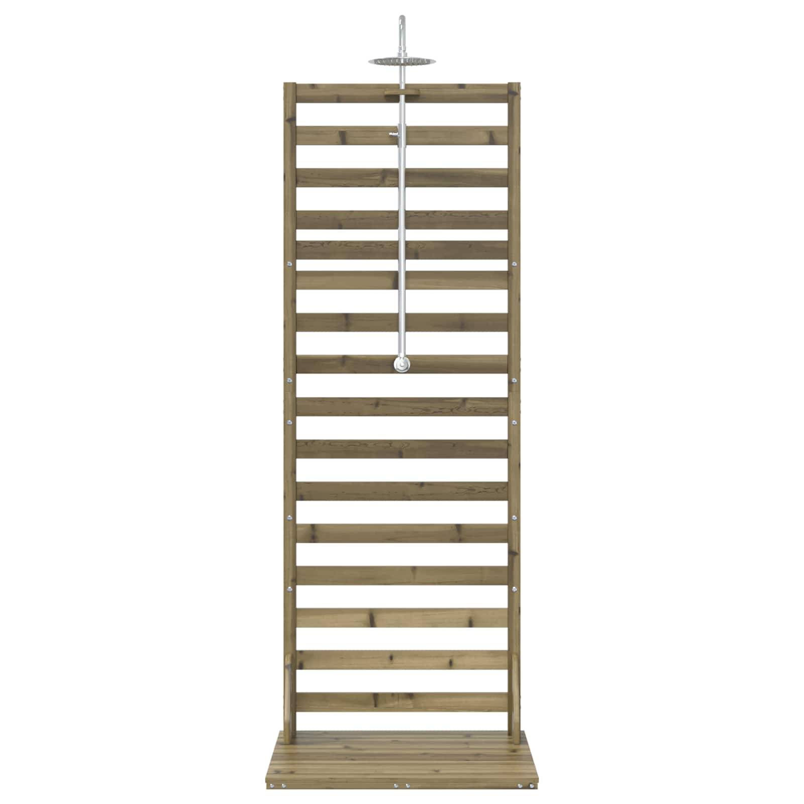 vidaXL Outdoor-Dusche 225 cm Imprägniertes Kiefernholz und Edelstahl