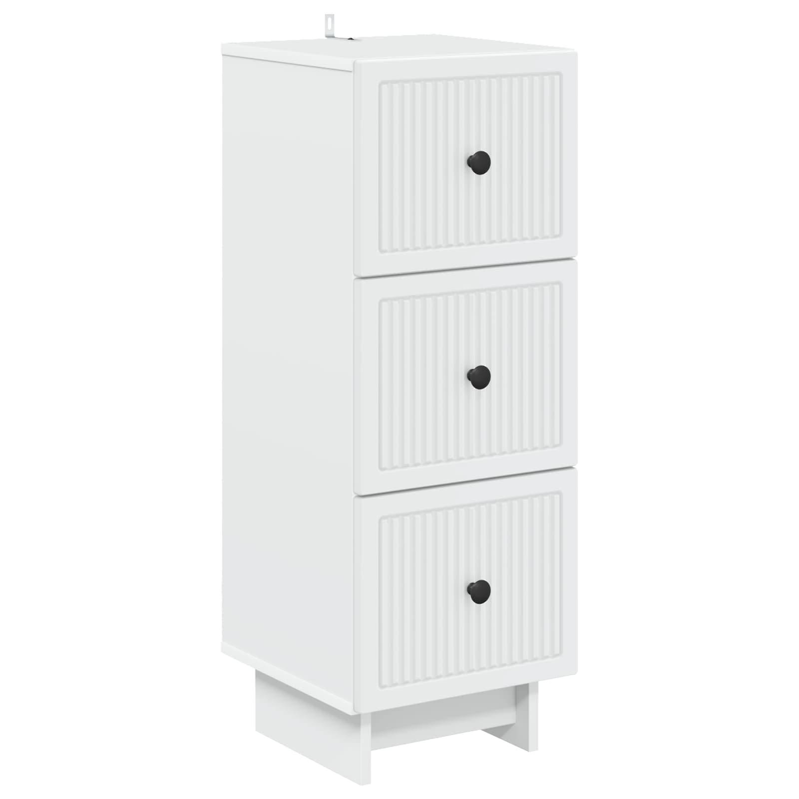 vidaXL Schubladenschrank Weiß 33 x 34,5 x 90 cm Holzwerkstoff