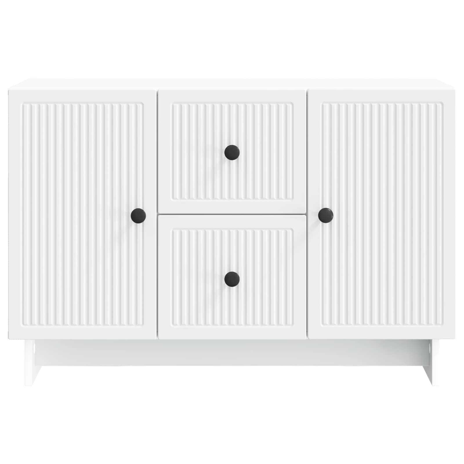 vidaXL Sideboard mit Schubladen Weiß 89 x 34,5 x 60 cm Holzwerkstoff