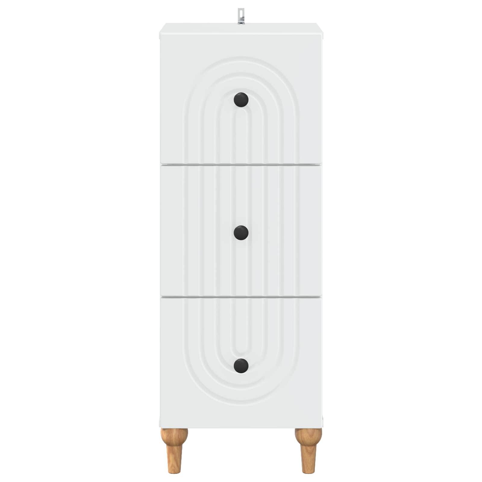vidaXL Schubladenschrank Weiß 33 x 34,5 x 90 cm Holzwerkstoff