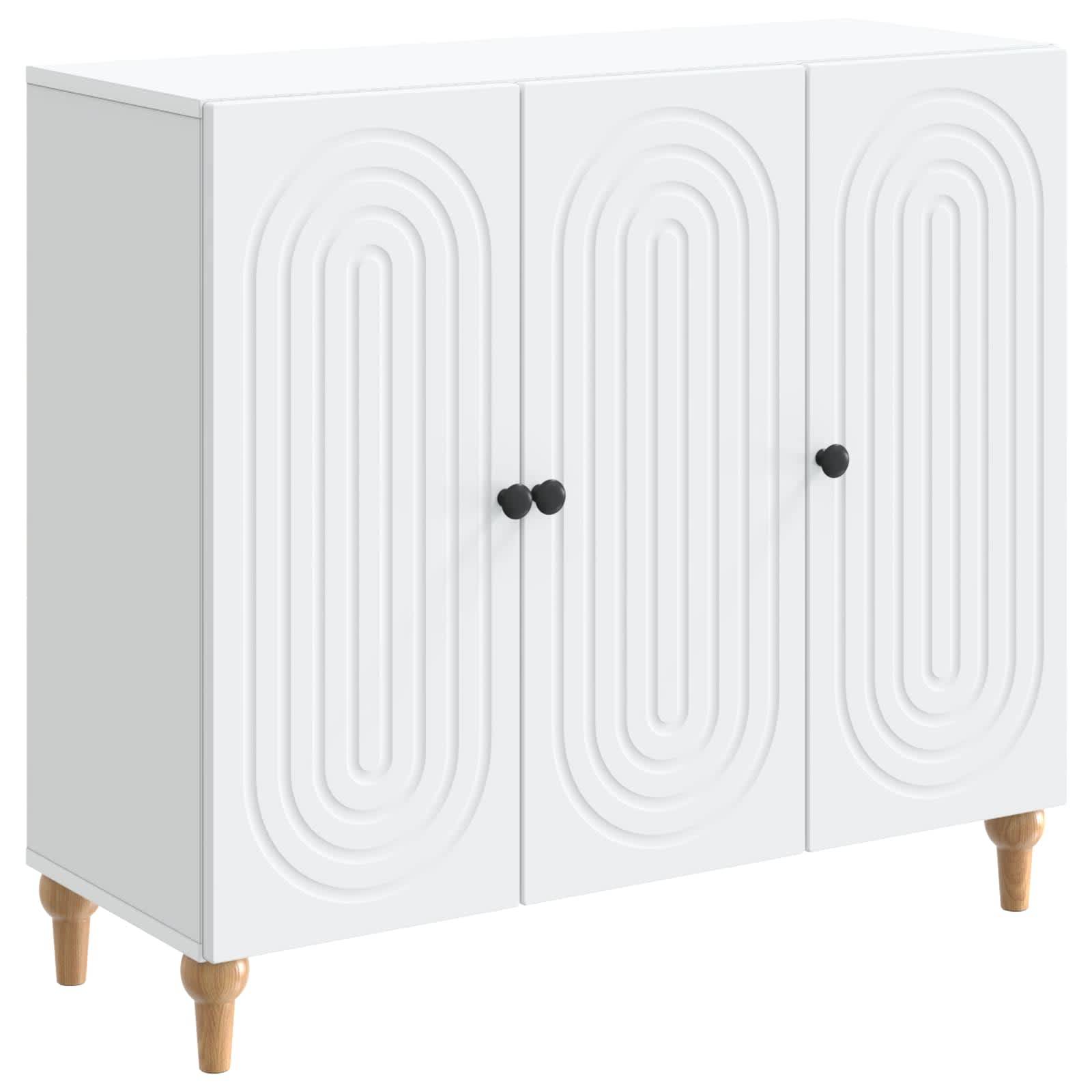 vidaXL Sideboard Weiß 89 x 34,5 x 80 cm Holzwerkstoff