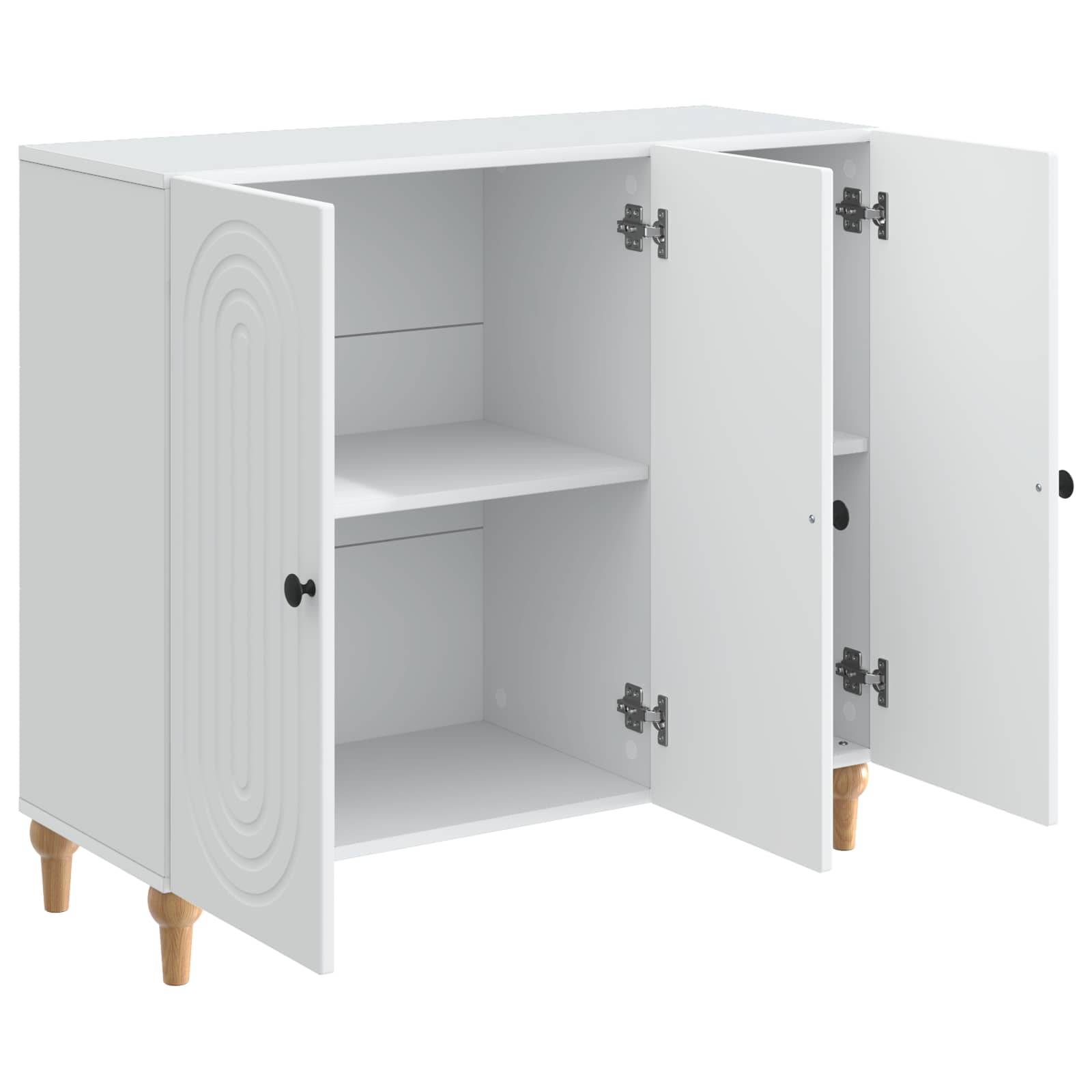 vidaXL Sideboard Weiß 89 x 34,5 x 80 cm Holzwerkstoff