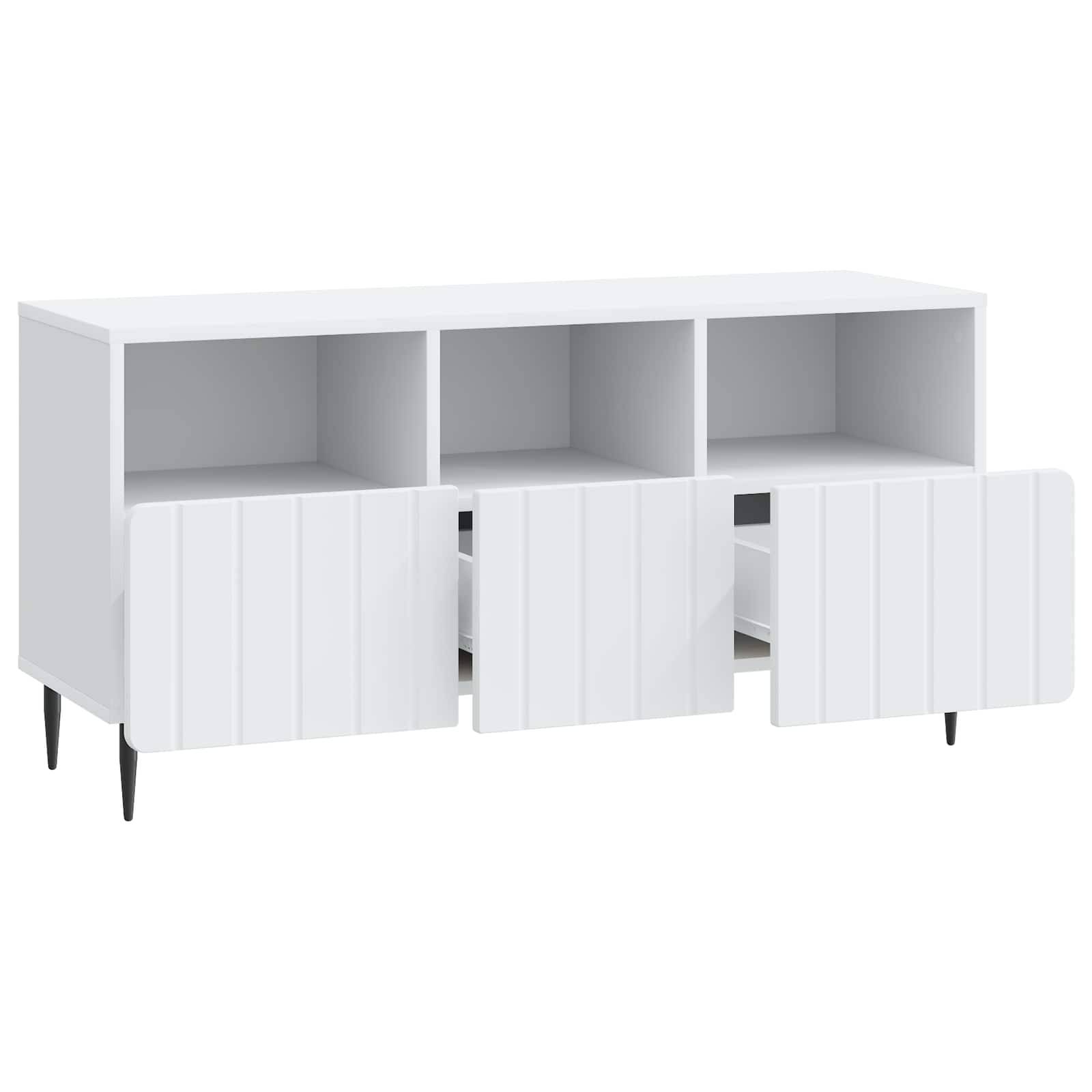 vidaXL TV-Schränk mit Schubladen Weiß 102 x 34,5 x 50 cm Holzwerkstoff