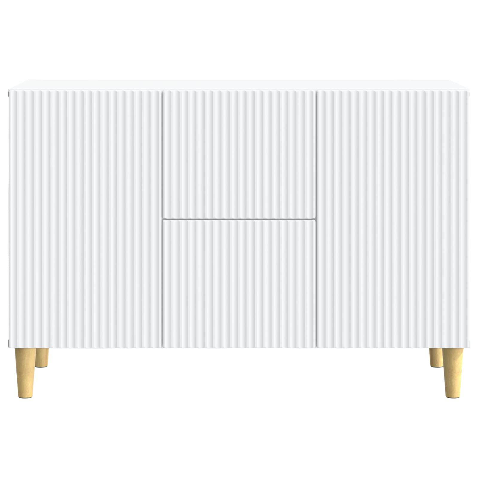 vidaXL Sideboard mit Schubladen Weiß 89 x 34,5 x 60 cm Holzwerkstoff